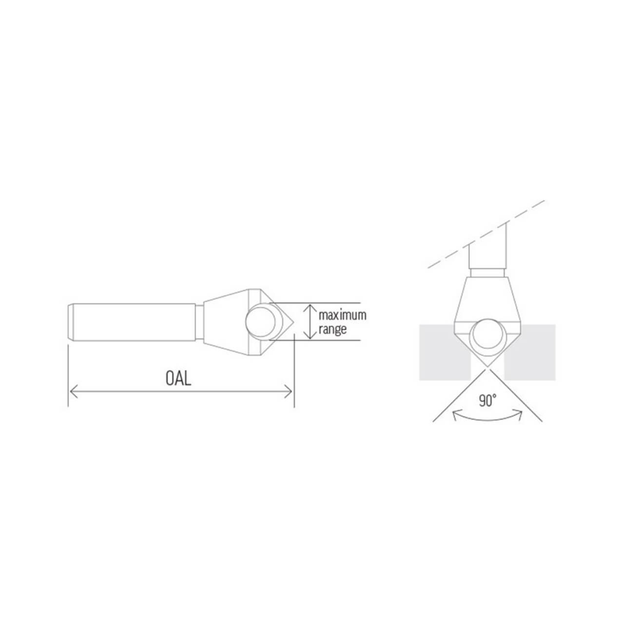 Alpha 35mm Cross Hole Countersink