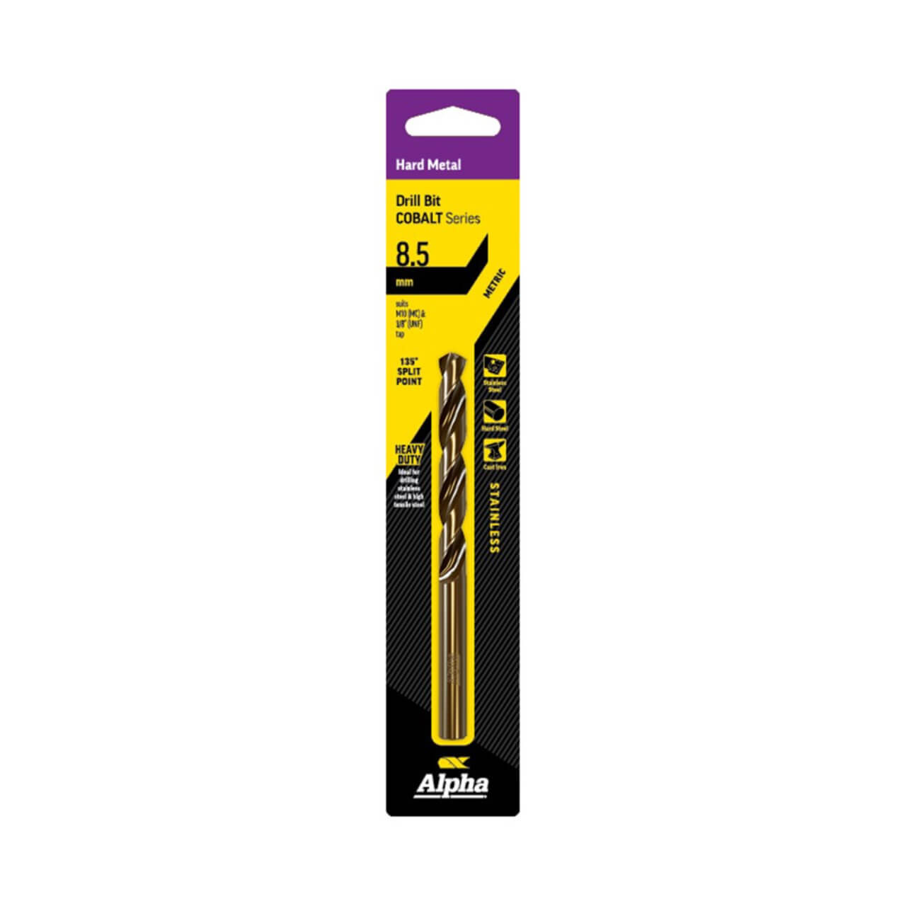 Alpha 8.5mm Jobber Drill Bit Cobalt Series
