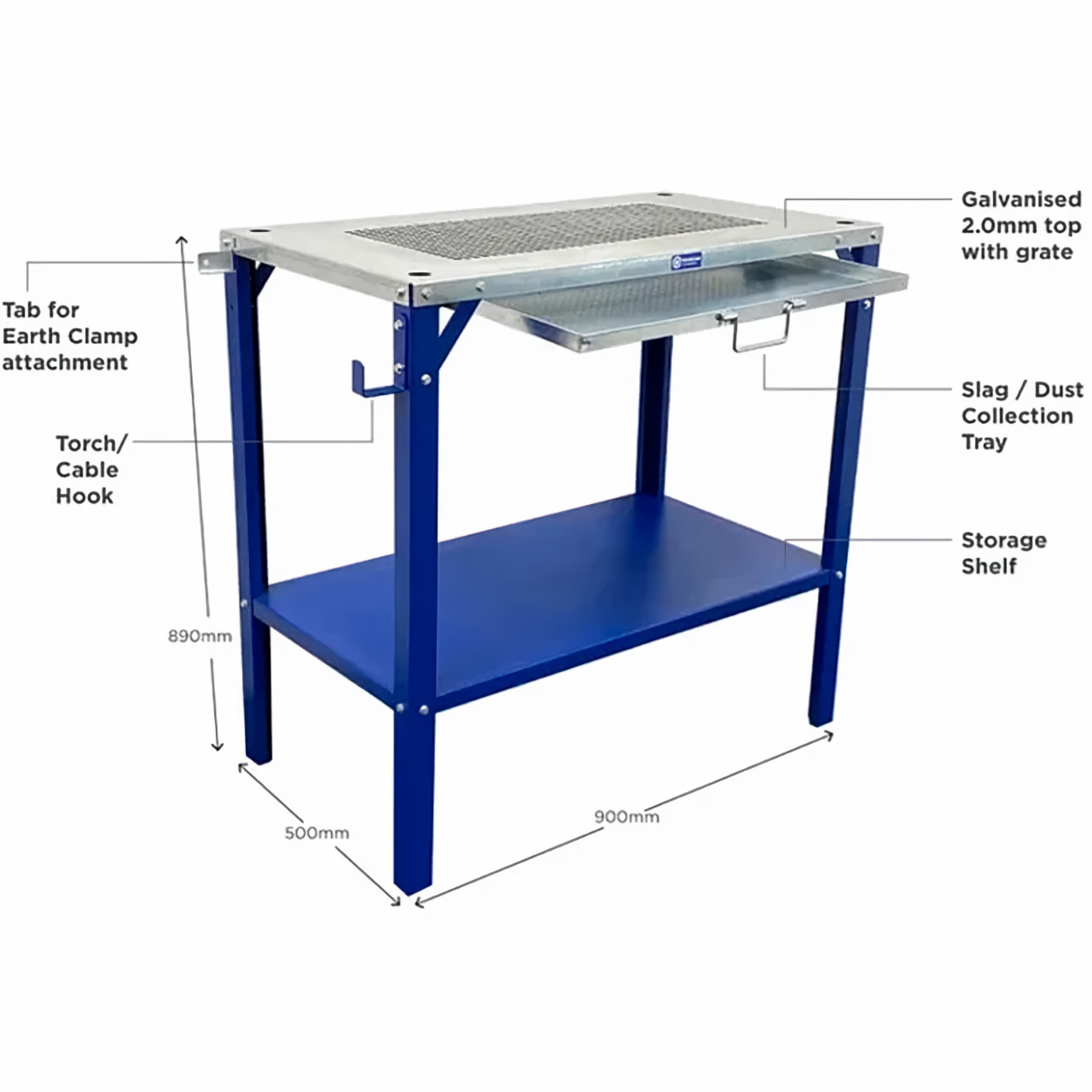 Promax WT3 Welding Table 900x500mm inc Shelf