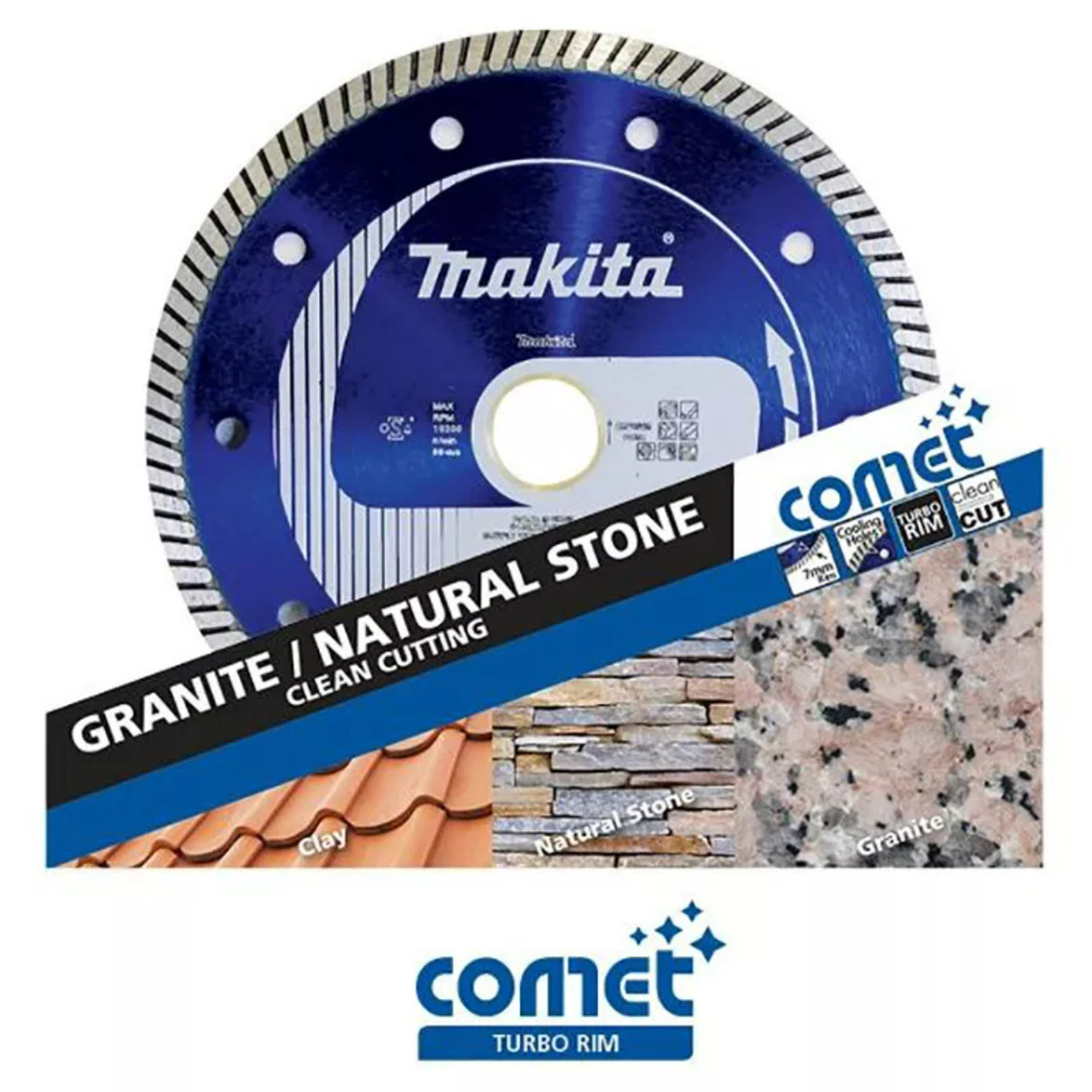 Makita 100mm X 20 Diamond Blade Turbo - Comet