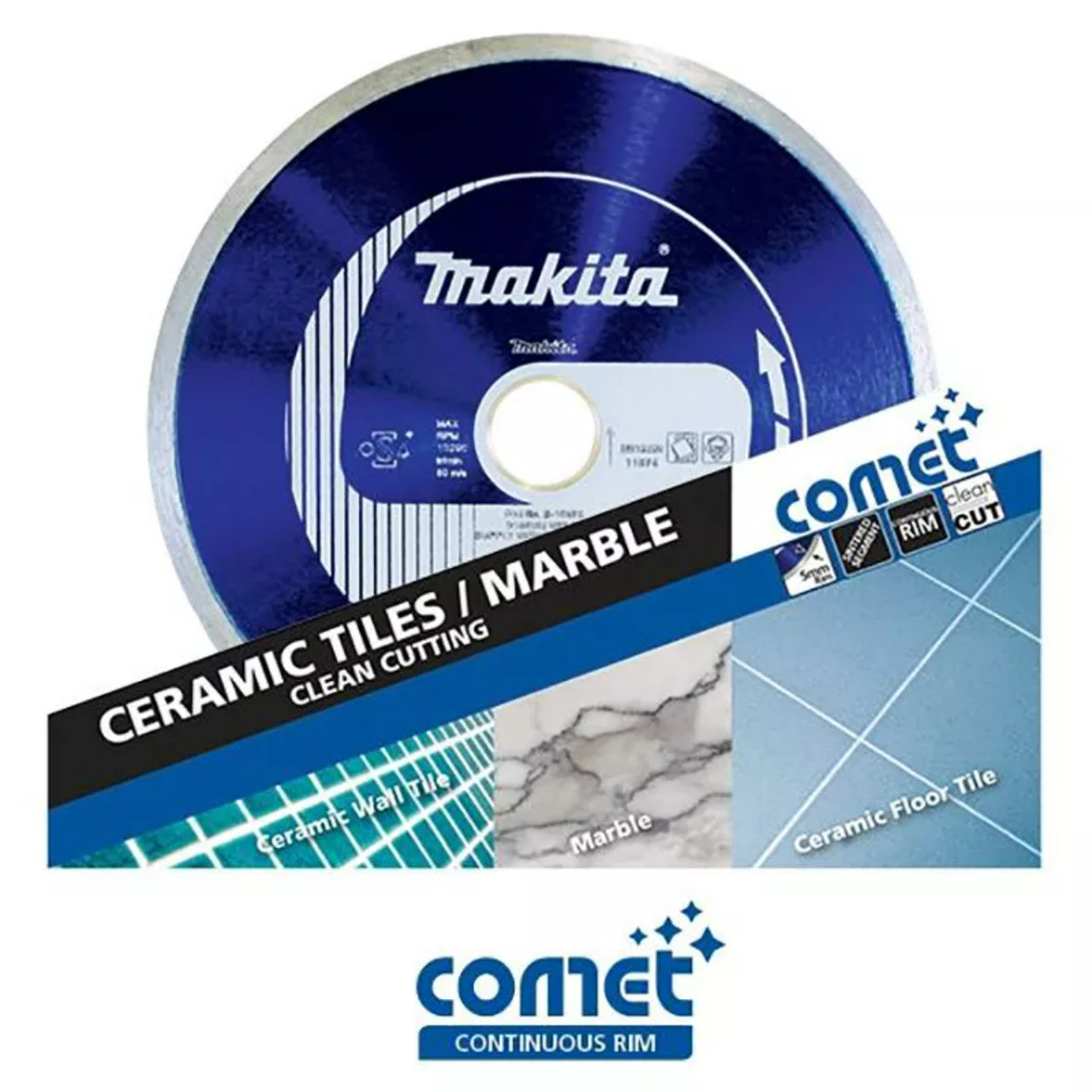 Makita 100mm X 20 Diamond Blade Cont Rim - Comet