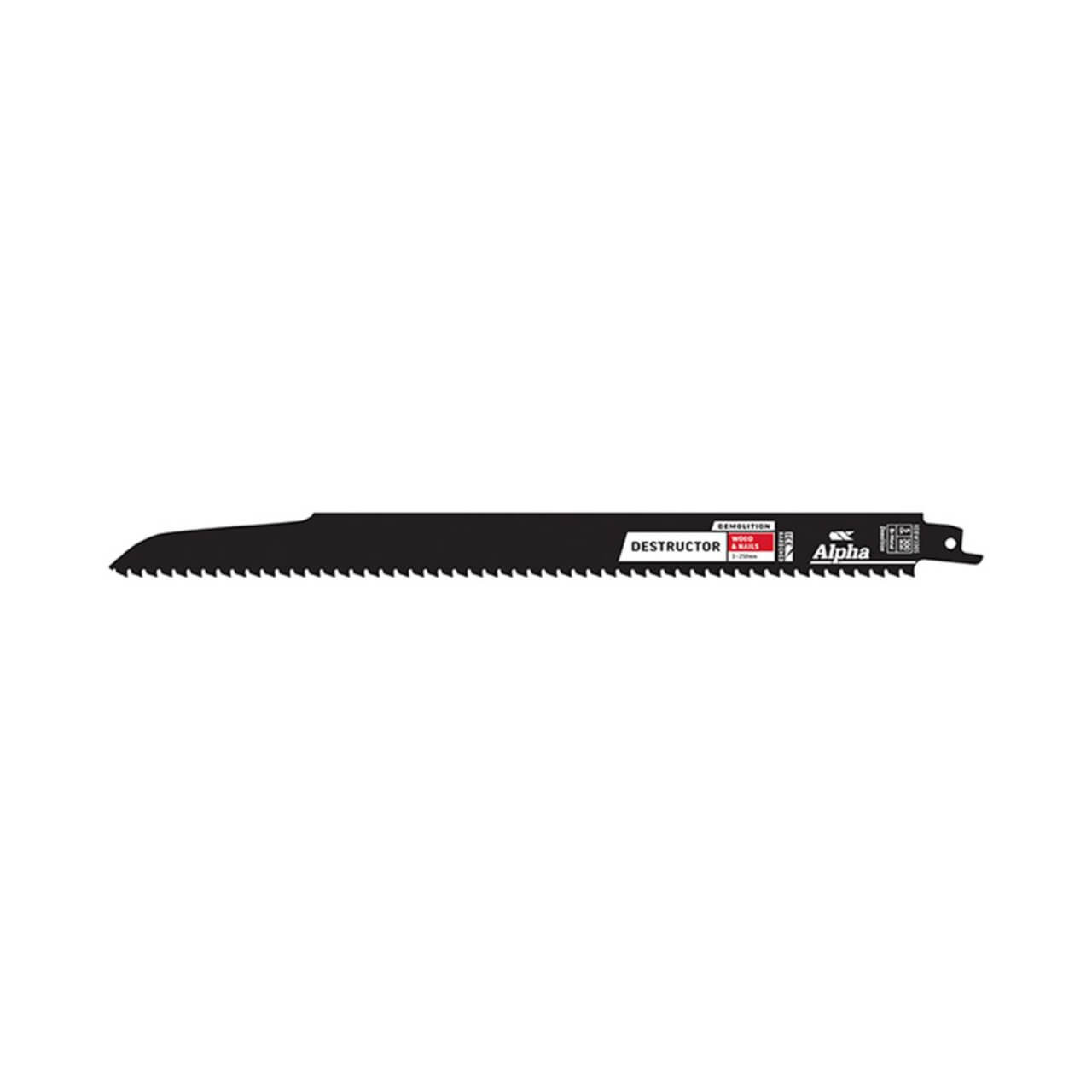 Destructor Demolition - Wood & Nails - Recip Blade, 5 TPI, 300mm - 2 Pack