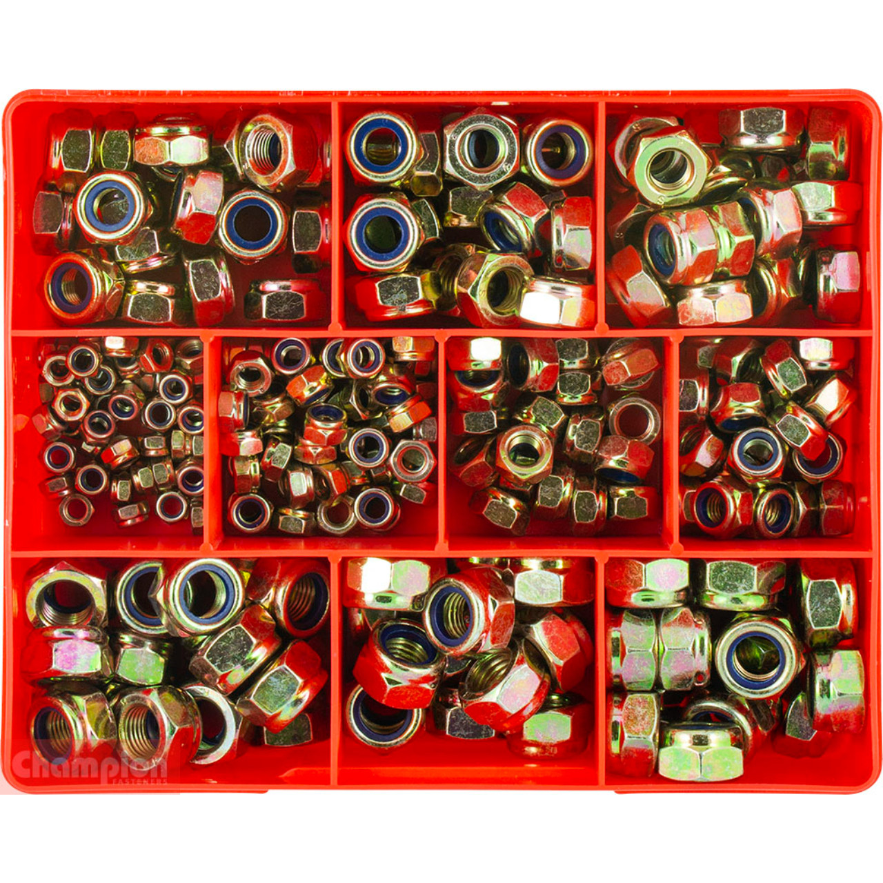 Champion Unf/Unc Nylon Self Locking Nut Assortment