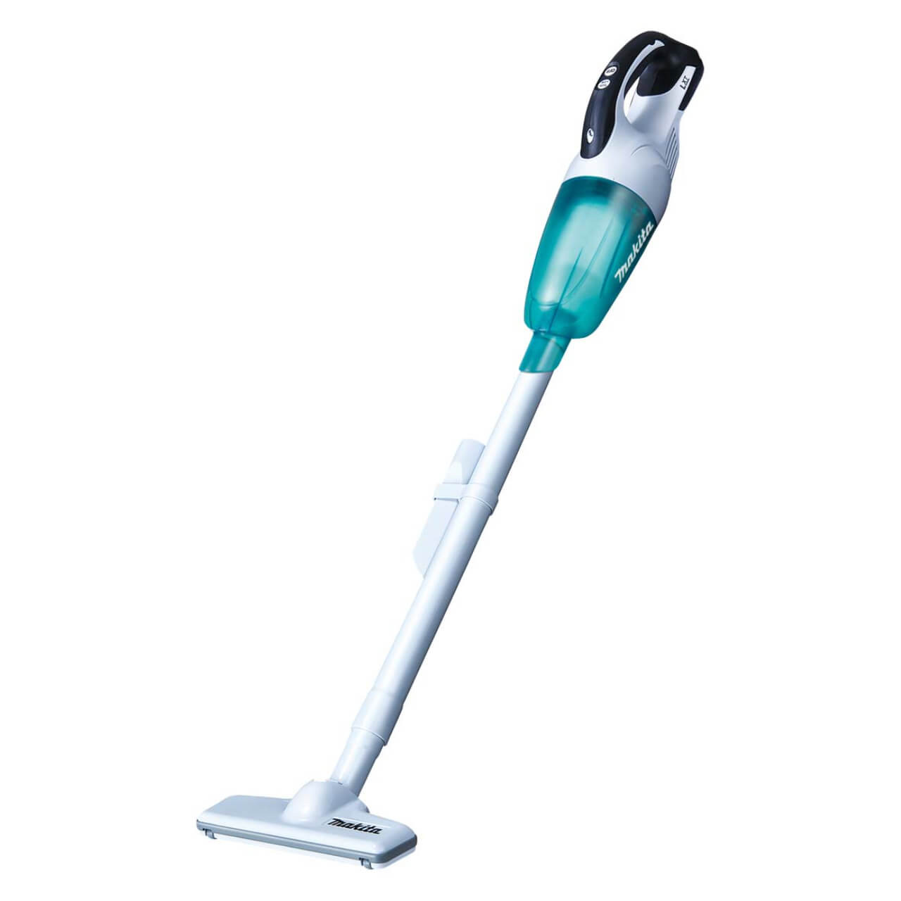 Makita 18V Stick Vacuum. Push Button Switch. High Performance Filter. White Housing - Tool Only