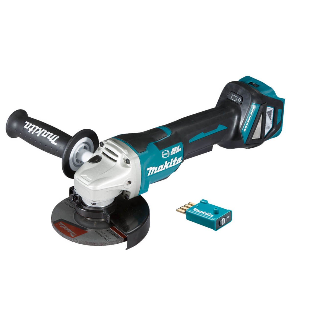 Makita 18V BRUSHLESS AWS 125mm Variable Speed Paddle Switch Brake Angle Grinder Kit