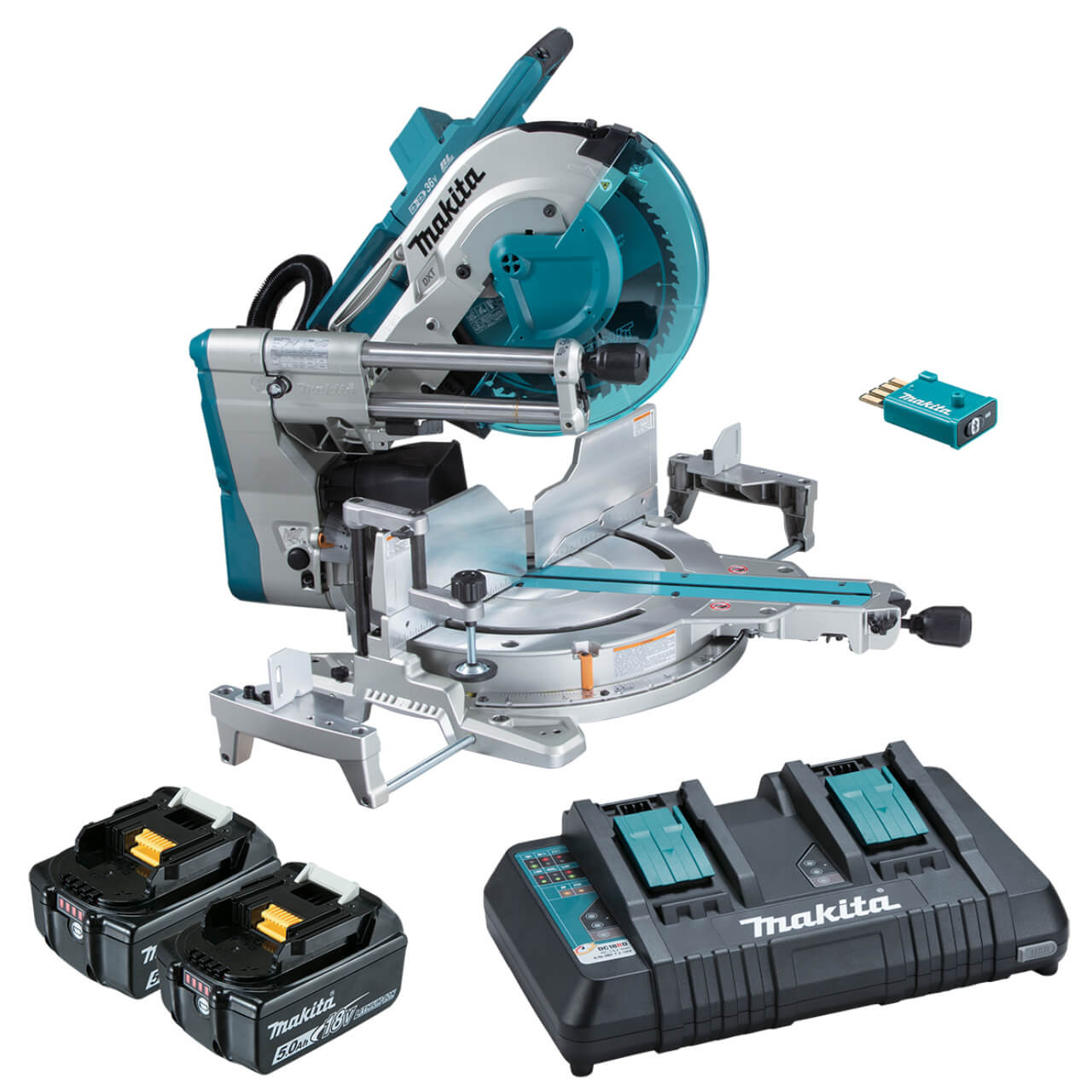 Makita 18Vx2 BRUSHLESS AWS 305mm (12”) Slide Compound Saw Kit