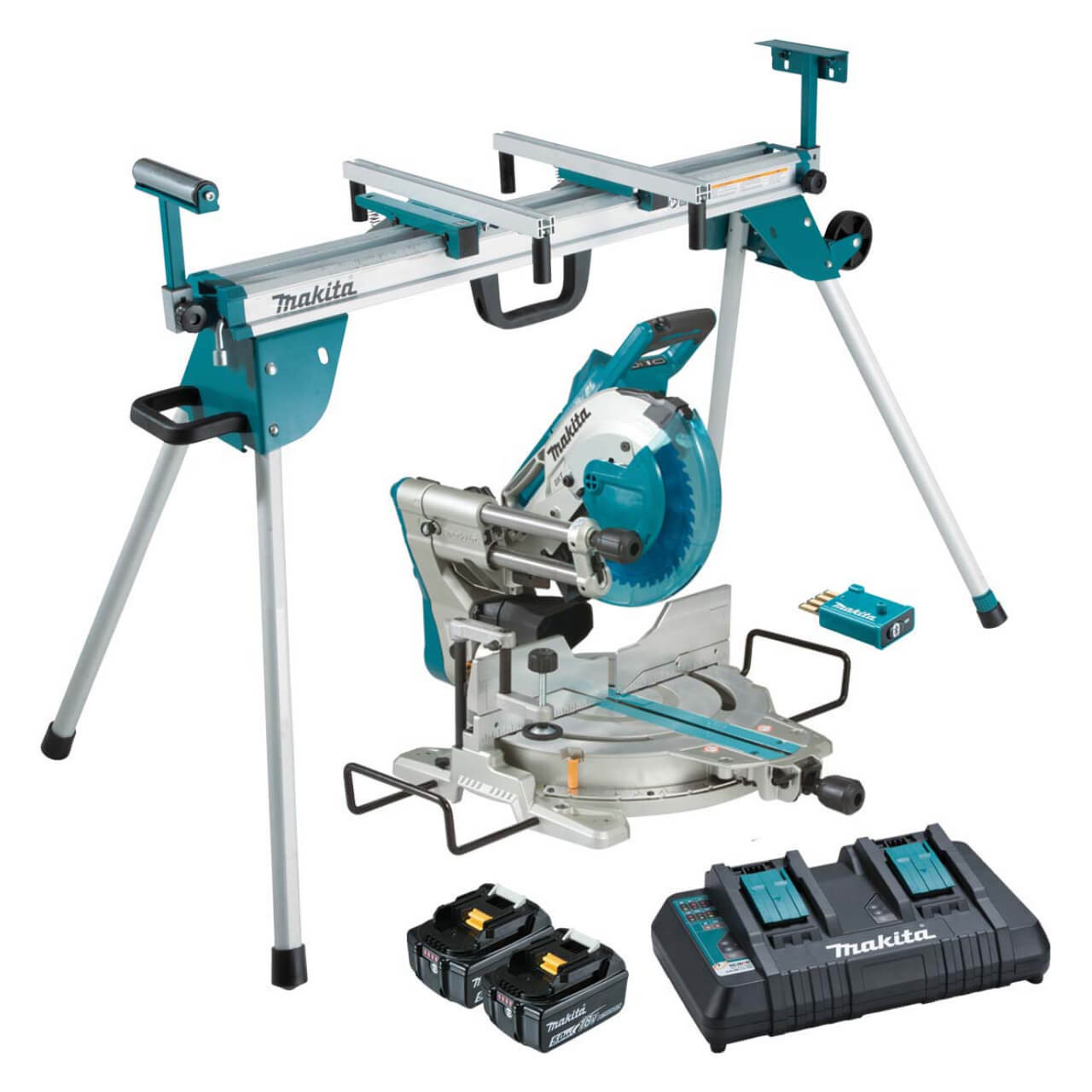 Makita 18Vx2 BRUSHLESS AWS 260mm (10-1/4”) Slide Compound Saw (DLS111PT2U) & Mitre Saw Stand (AUAWST06) - Tool Only