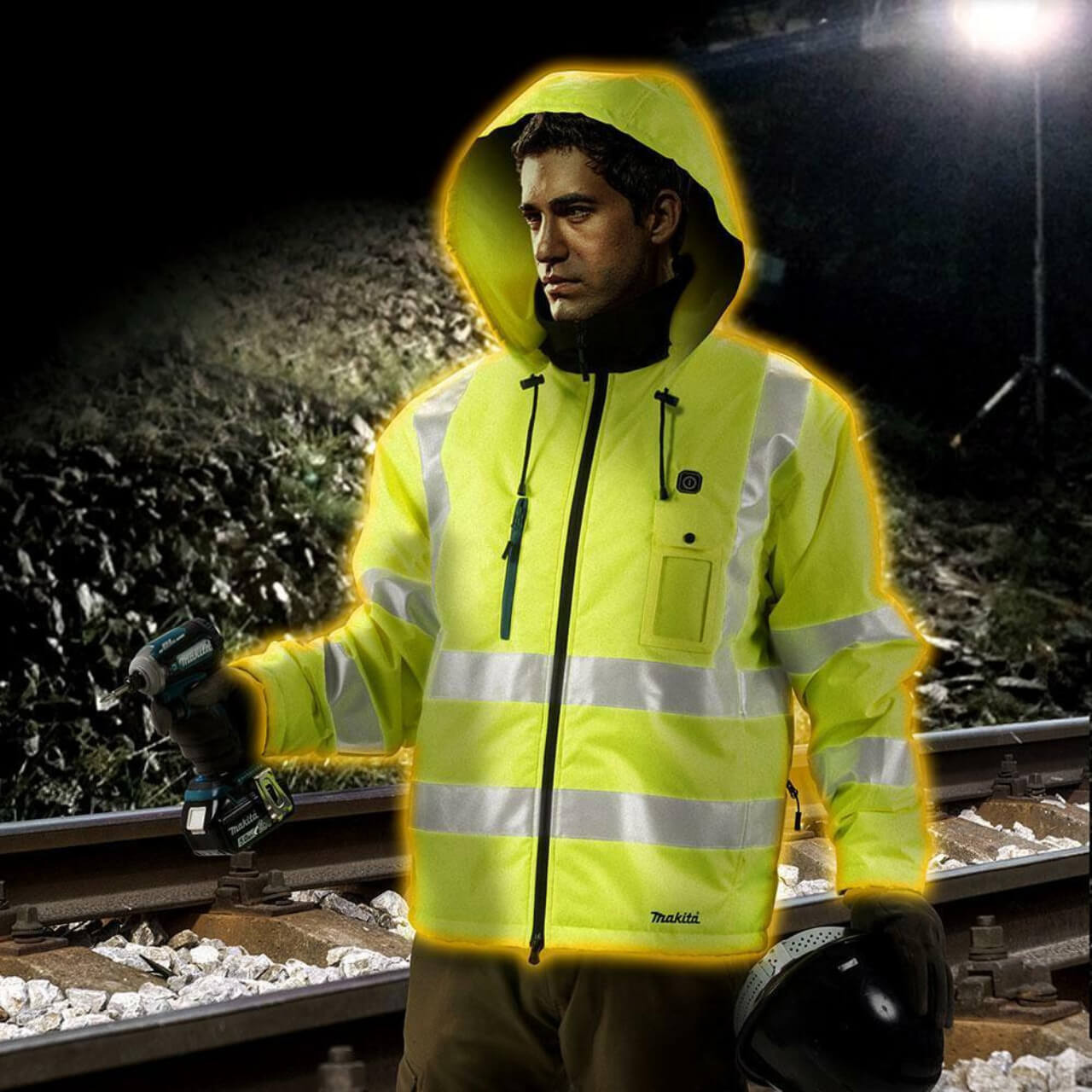 Makita 12V Max High Visibility Heated Jacket (Large) - Tool Only