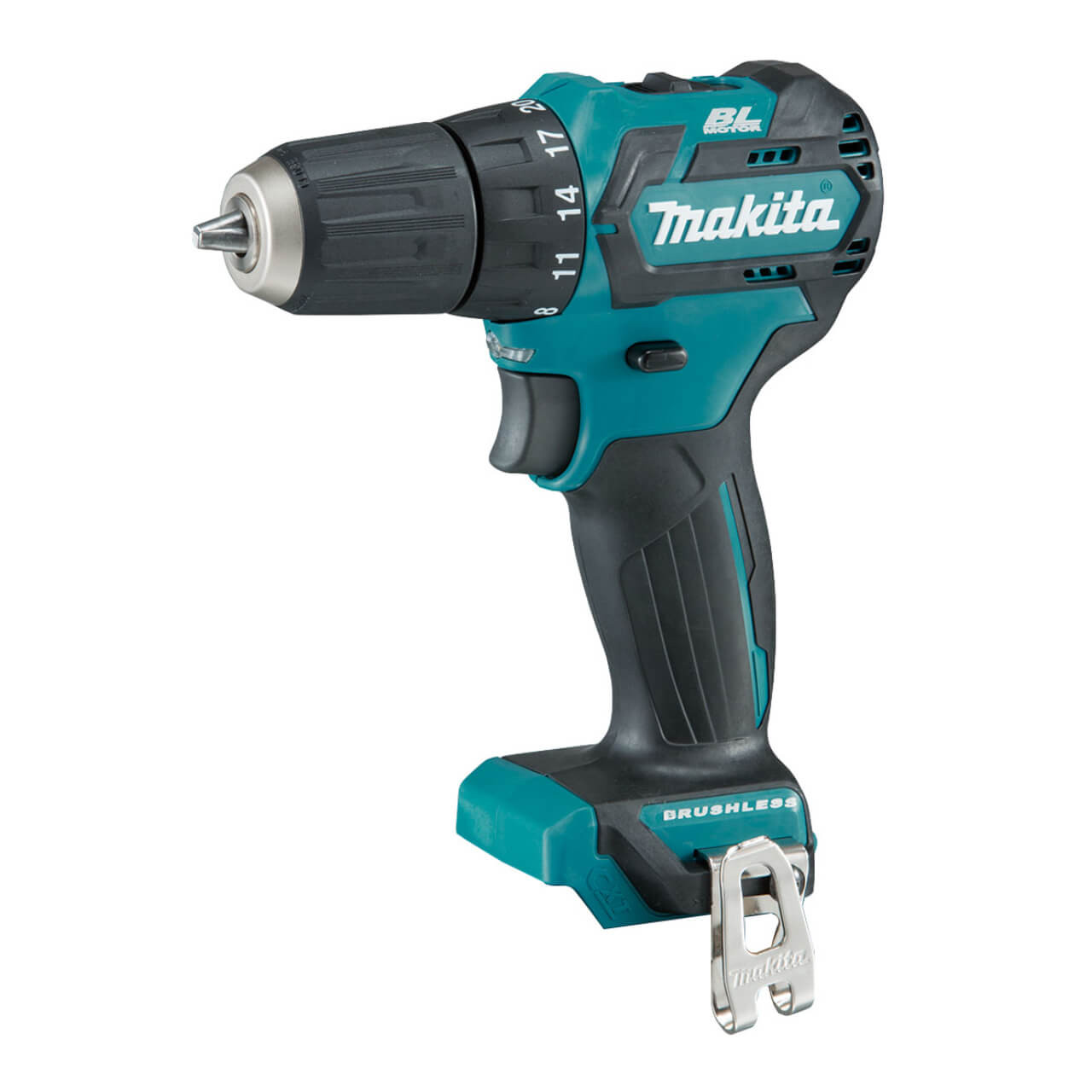 Makita 12V Max BRUSHLESS Driver Drill Kit - Includes 2 x 2.0Ah Batteries. Rapid Charger & Case