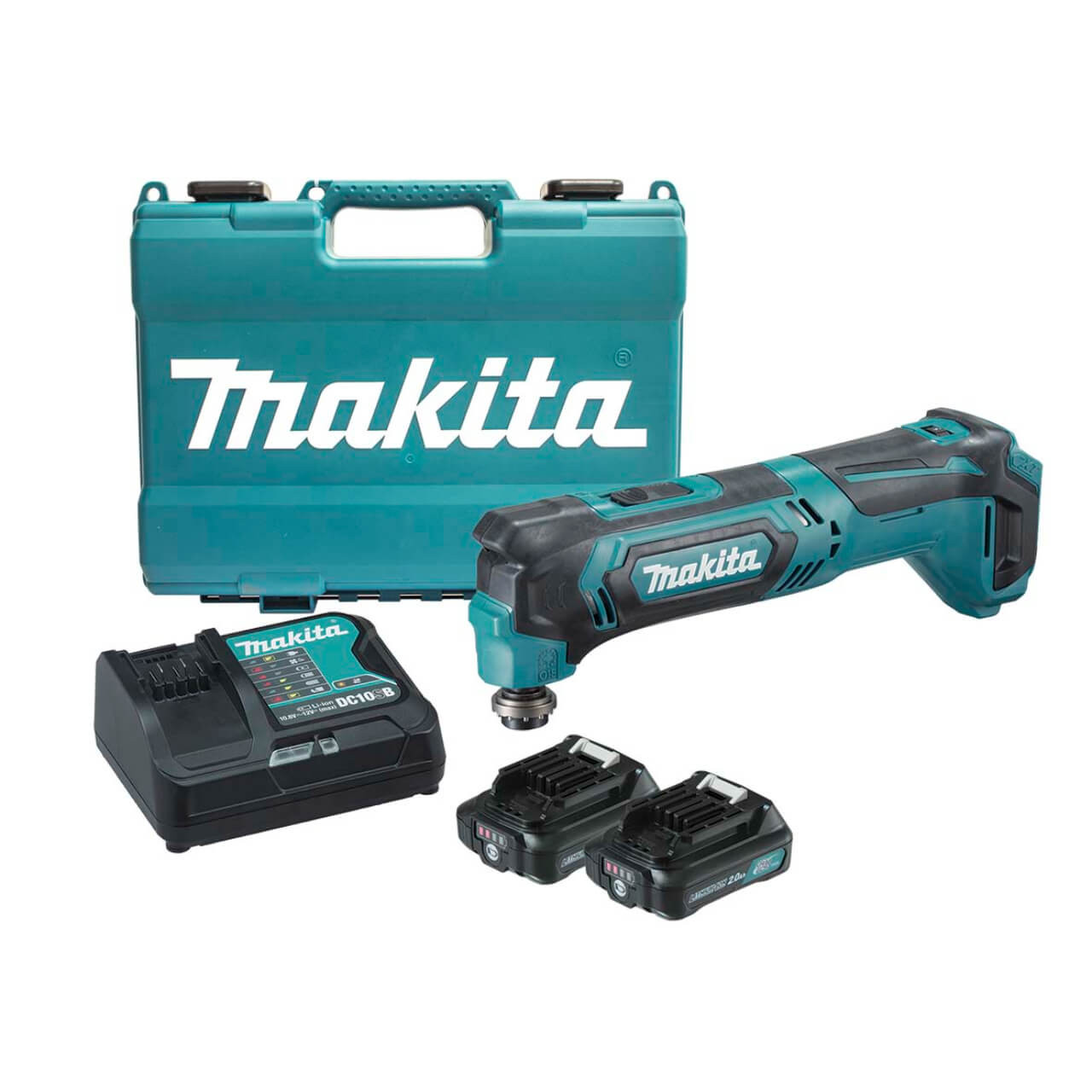 Makita 12V Max Multi-tool - Includes 2 x 2.0Ah Batteries. Rapid Charger & Case