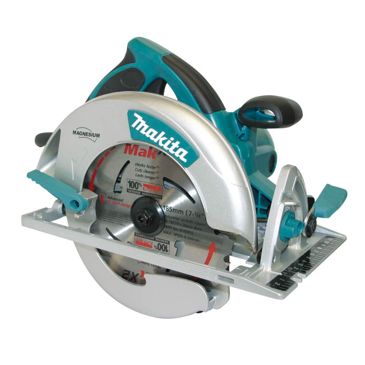 Makita 185mm (7-1/4”) Circular Saw. 1.800W. magnesium base with Carry case