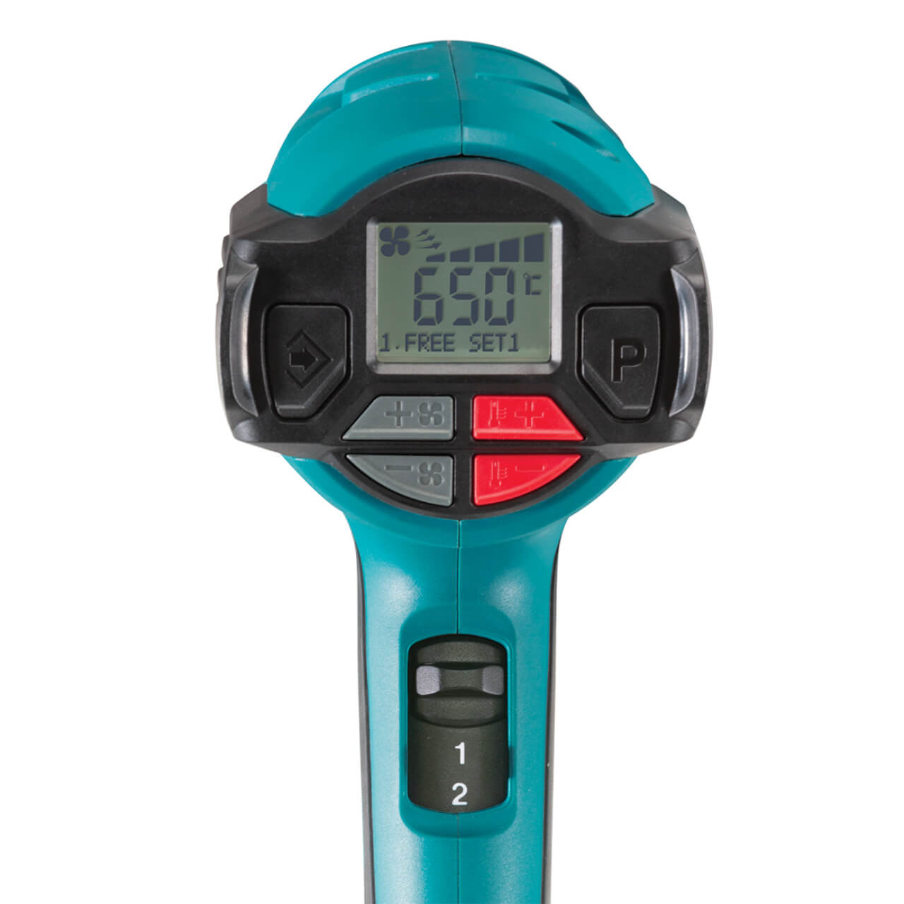 Makita 50-650 Variable Degree Heat Gun. Pre-set heat function. with 7 piece nozzle set