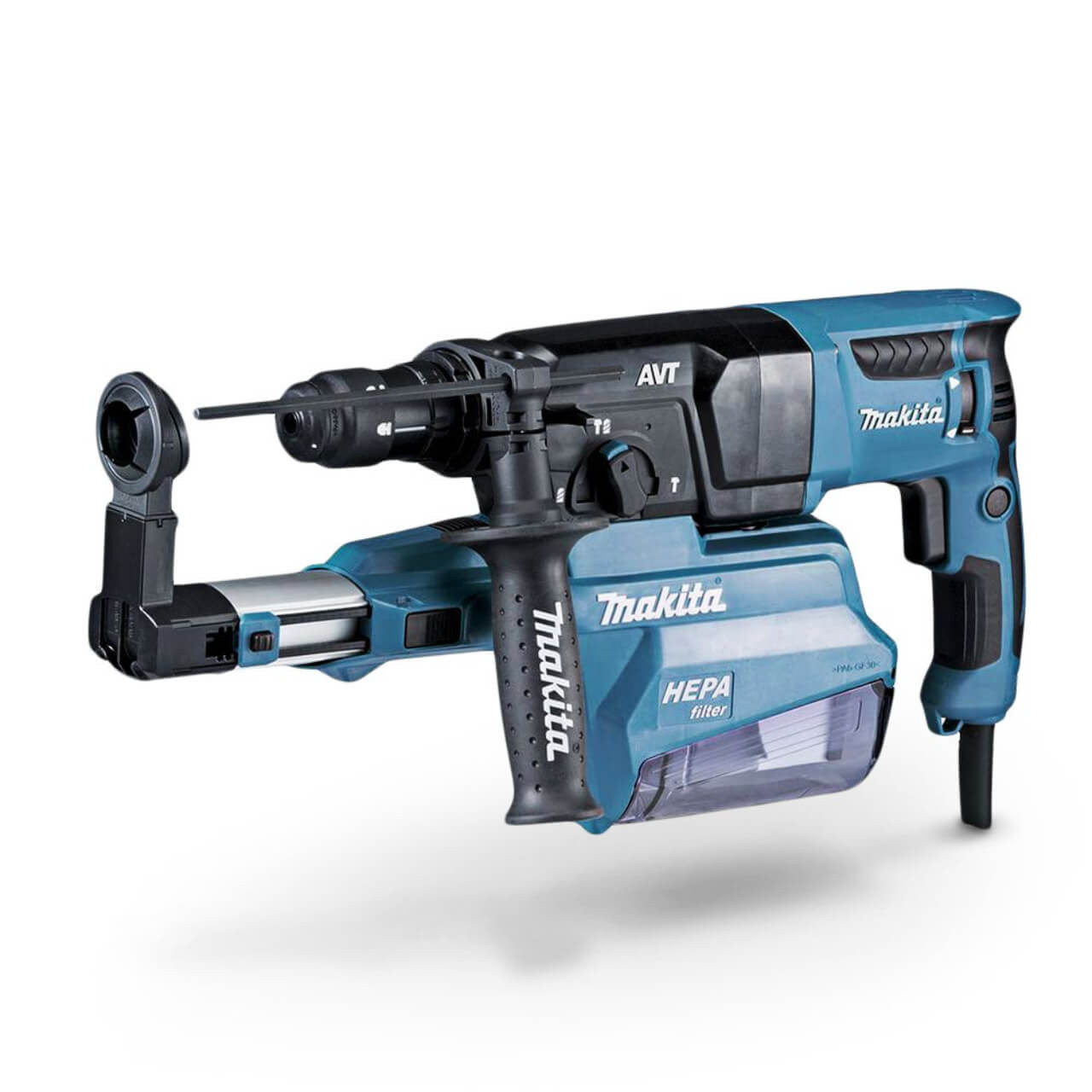 Makita 26mm SDS Plus Rotary Hammer. 800W. Inbuilt Dust Extraction. AVT & Quick change chuck