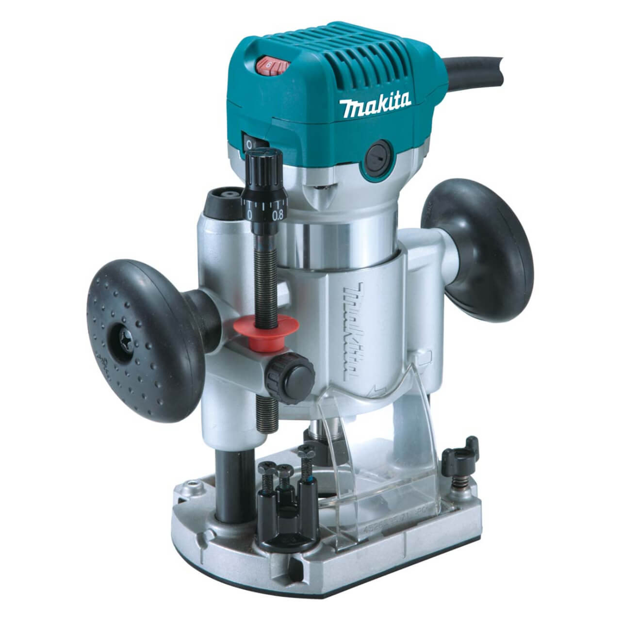 Makita 6.35mm (1/4”) Router. 710W. Plunge routing base & Bag