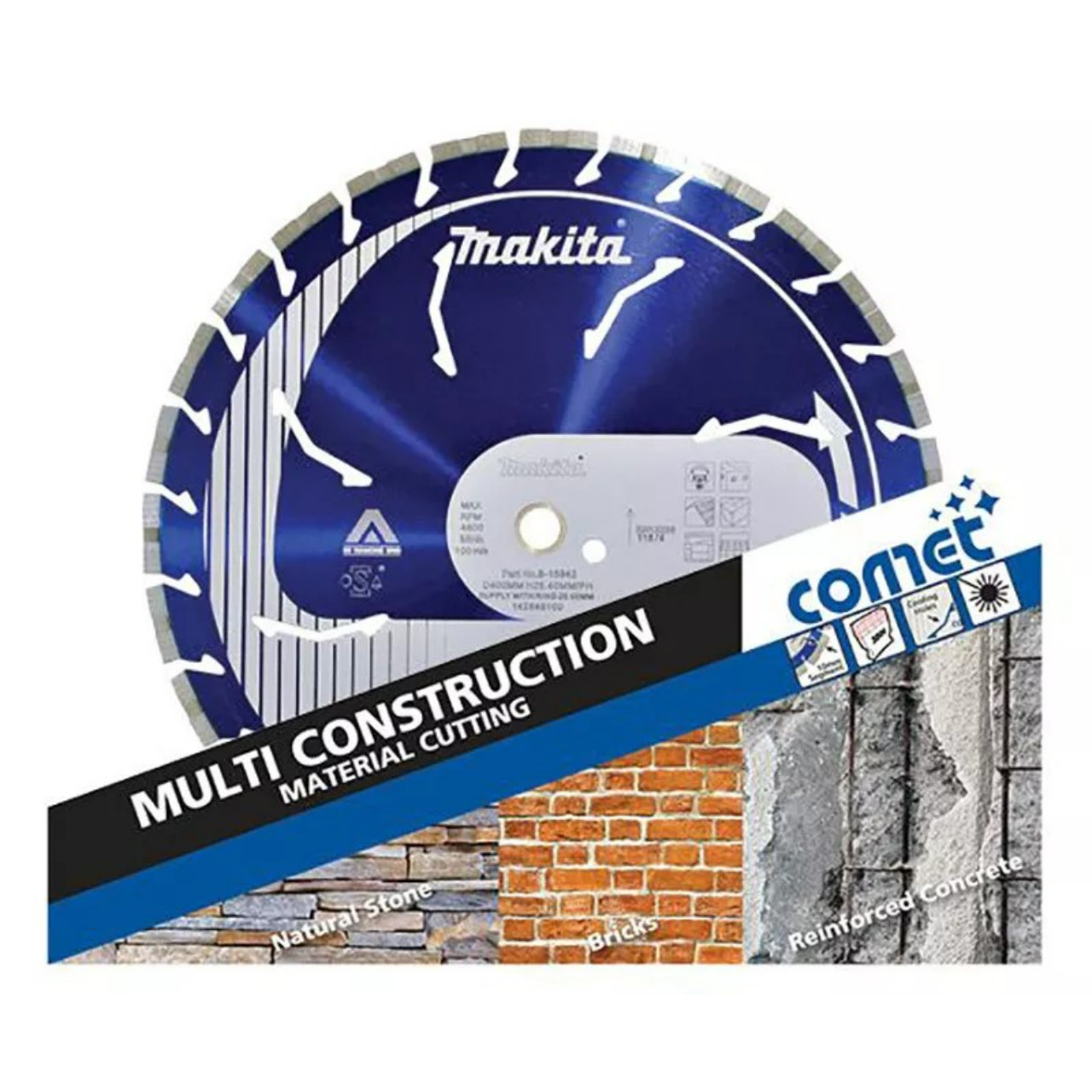 Makita 400mm X 25.4mm Diamond Blade Seg - Comet - Concrete