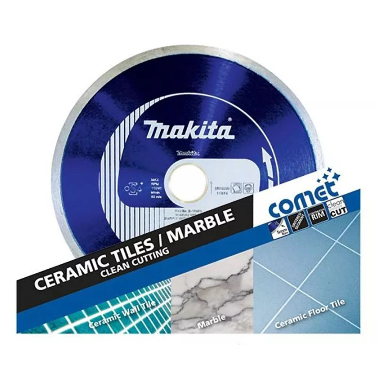 Makita 125mm X 22.23 Diamond Blade Cont Rim - Comet