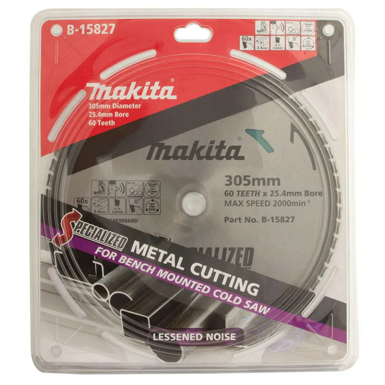 Makita 305mm x 25.4mm x 78T TCT Cold Metal Cutting Saw Blade - Thin Material