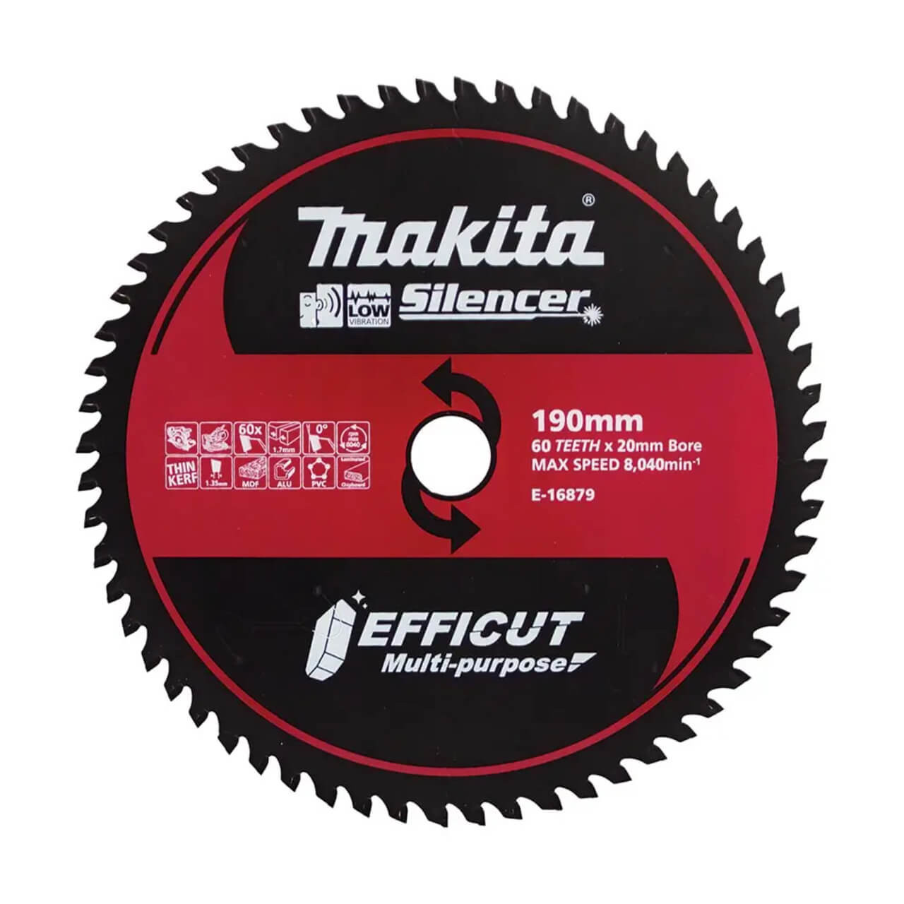 Makita Efficut Multi Cut TCT Blade 190 x 20 x 60T