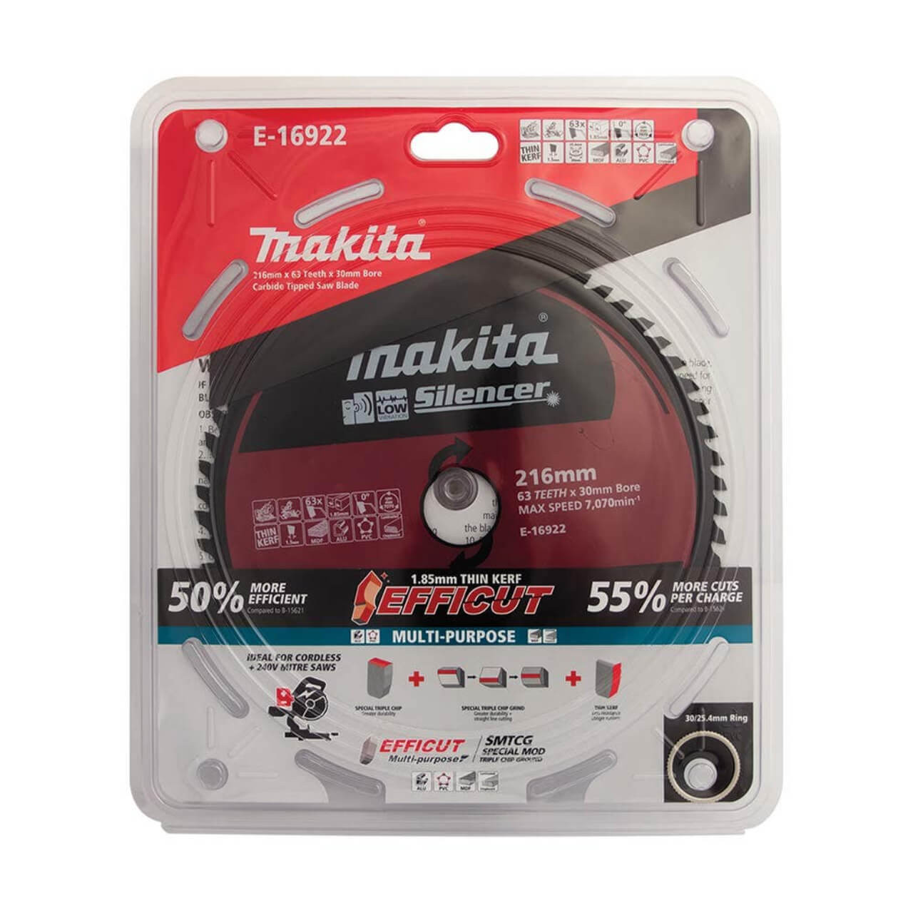 Makita Efficut Multi Cut TCT Blade 216 x 30 x 63T