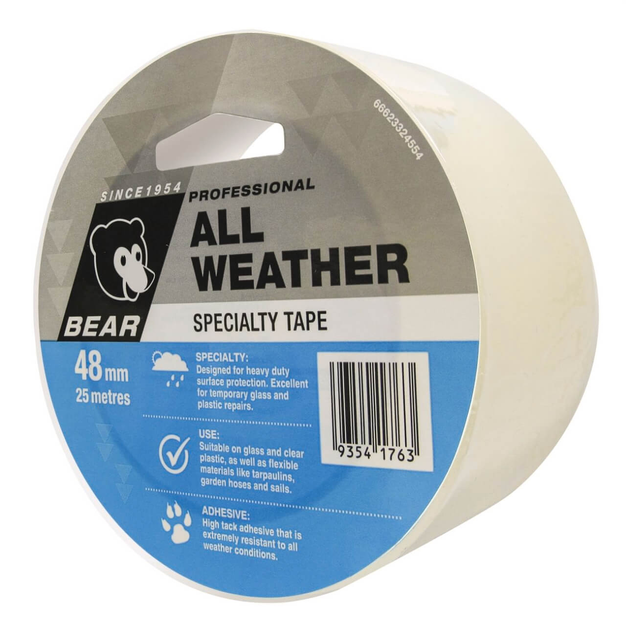 Bear All Weathertape 48mmx25m-Clear