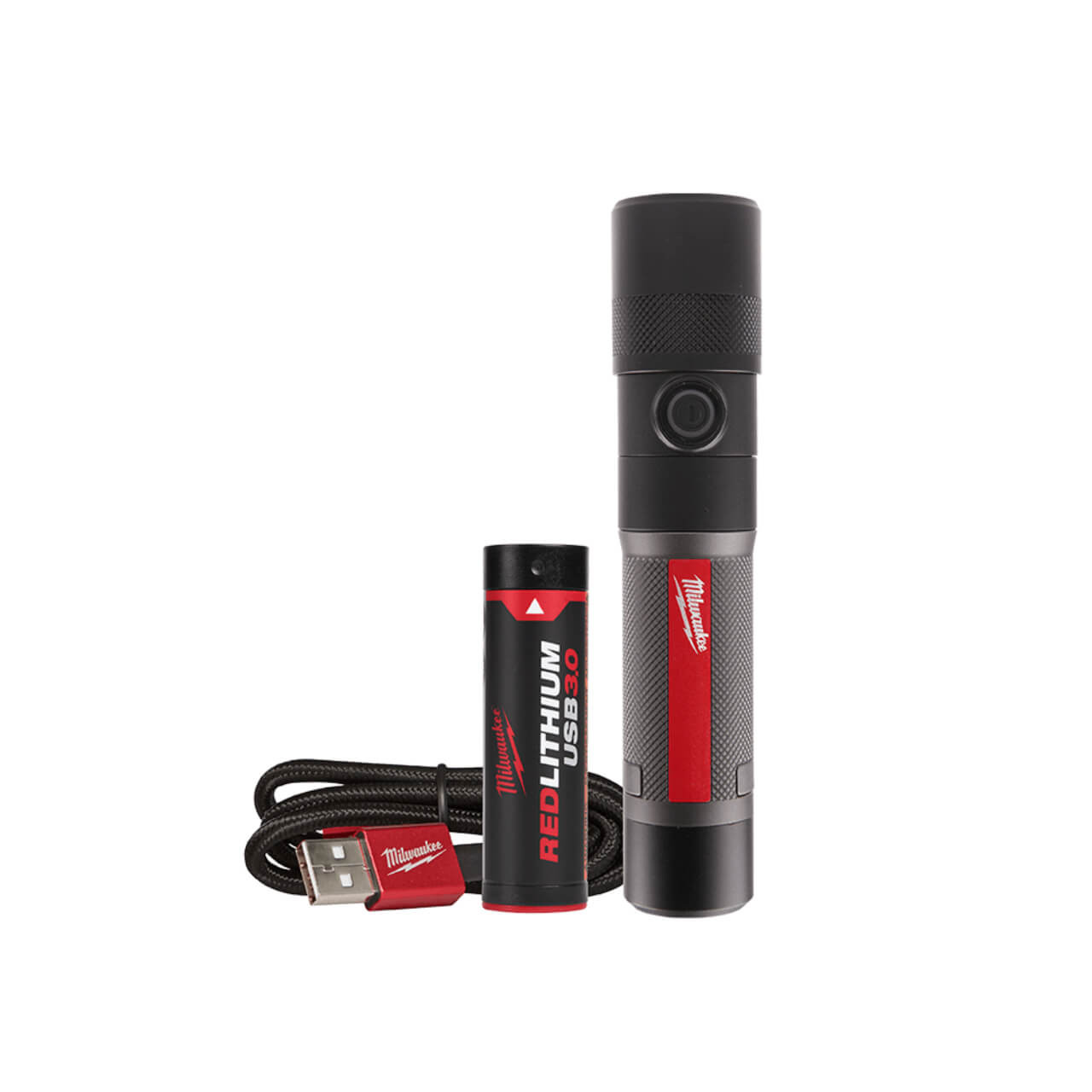 Milwaukee Redlithium USB Rechargeable 1100L Twist Focus Flashlight