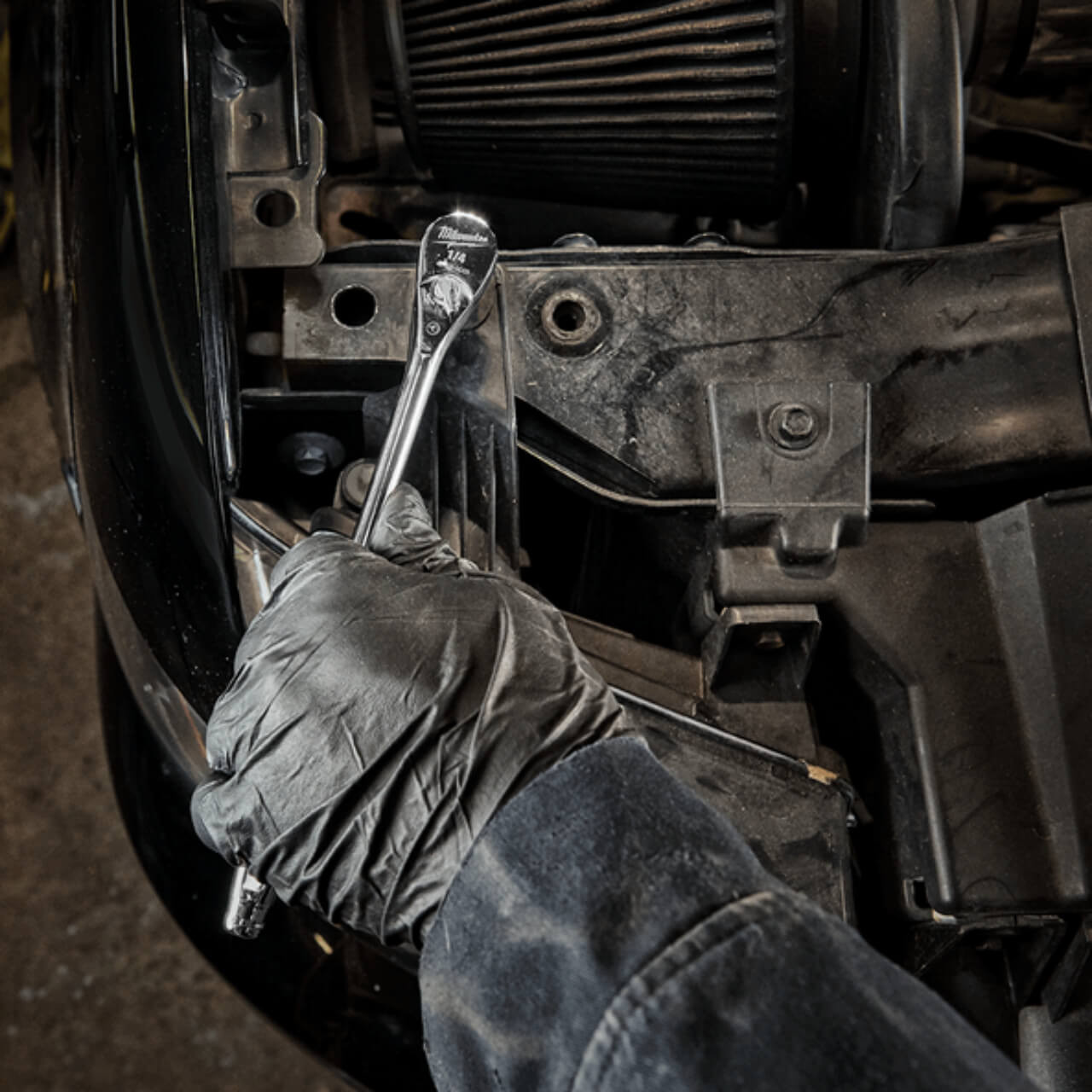 Milwaukee 229mm x 1/4 Dr Fixed Head Ratchet
