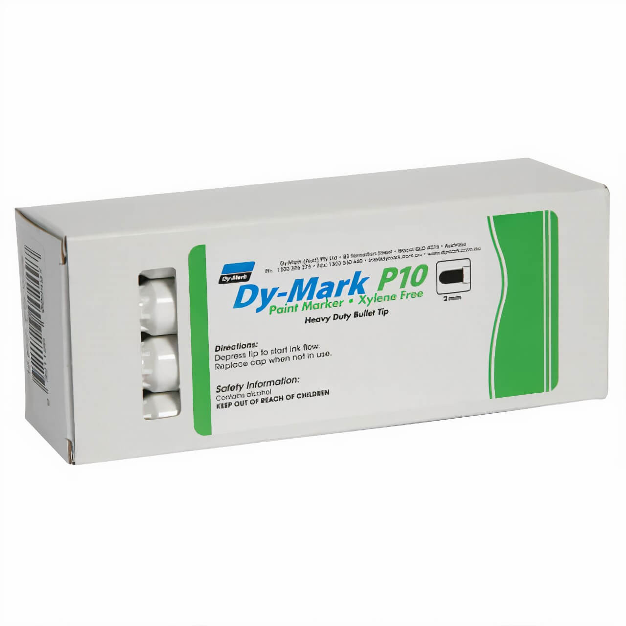 Dy-Mark P10 Paint Marker White 12/pk