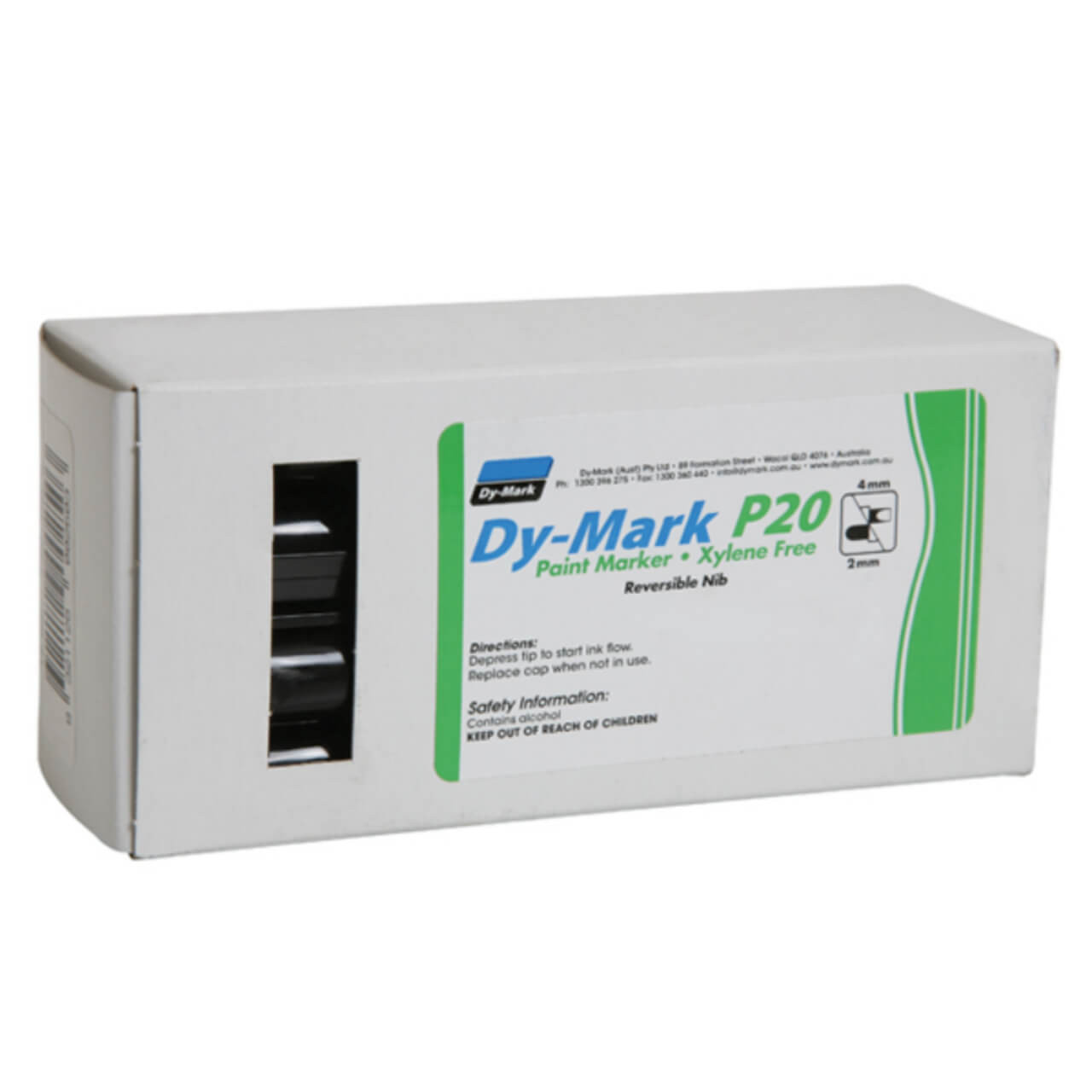 Dy-Mark P20 Paint Marker Black 12/pk