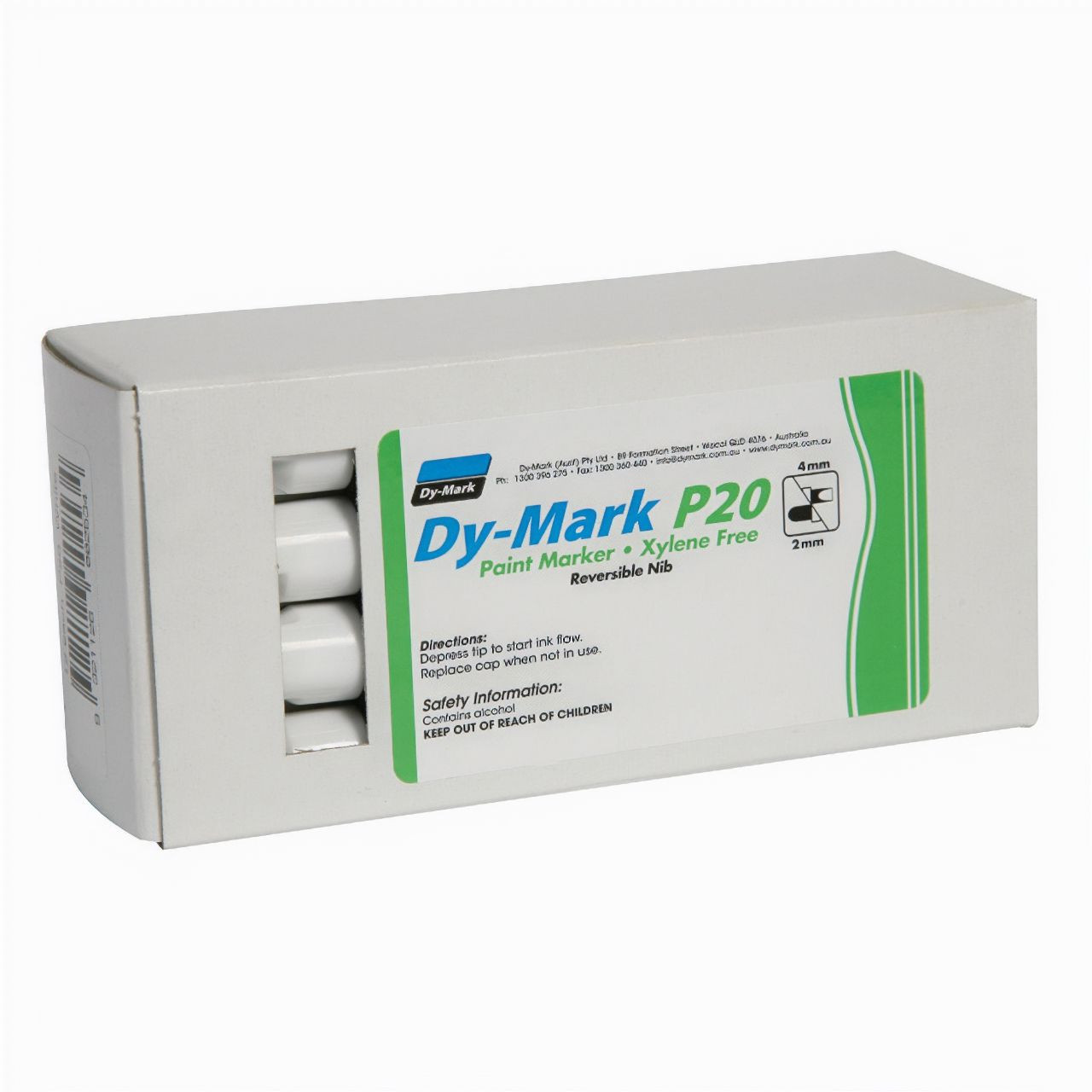 Dy-Mark P20 Paint Marker White 12/pk