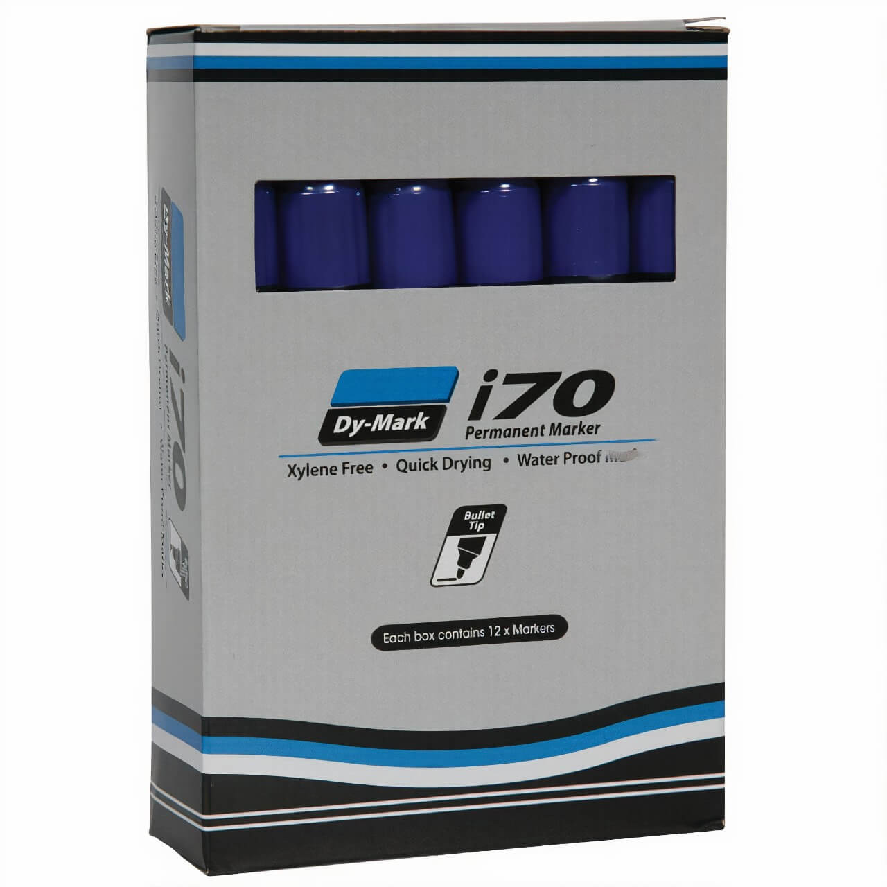 Dy-Mark i70 Ink Marker Blue 12/pk