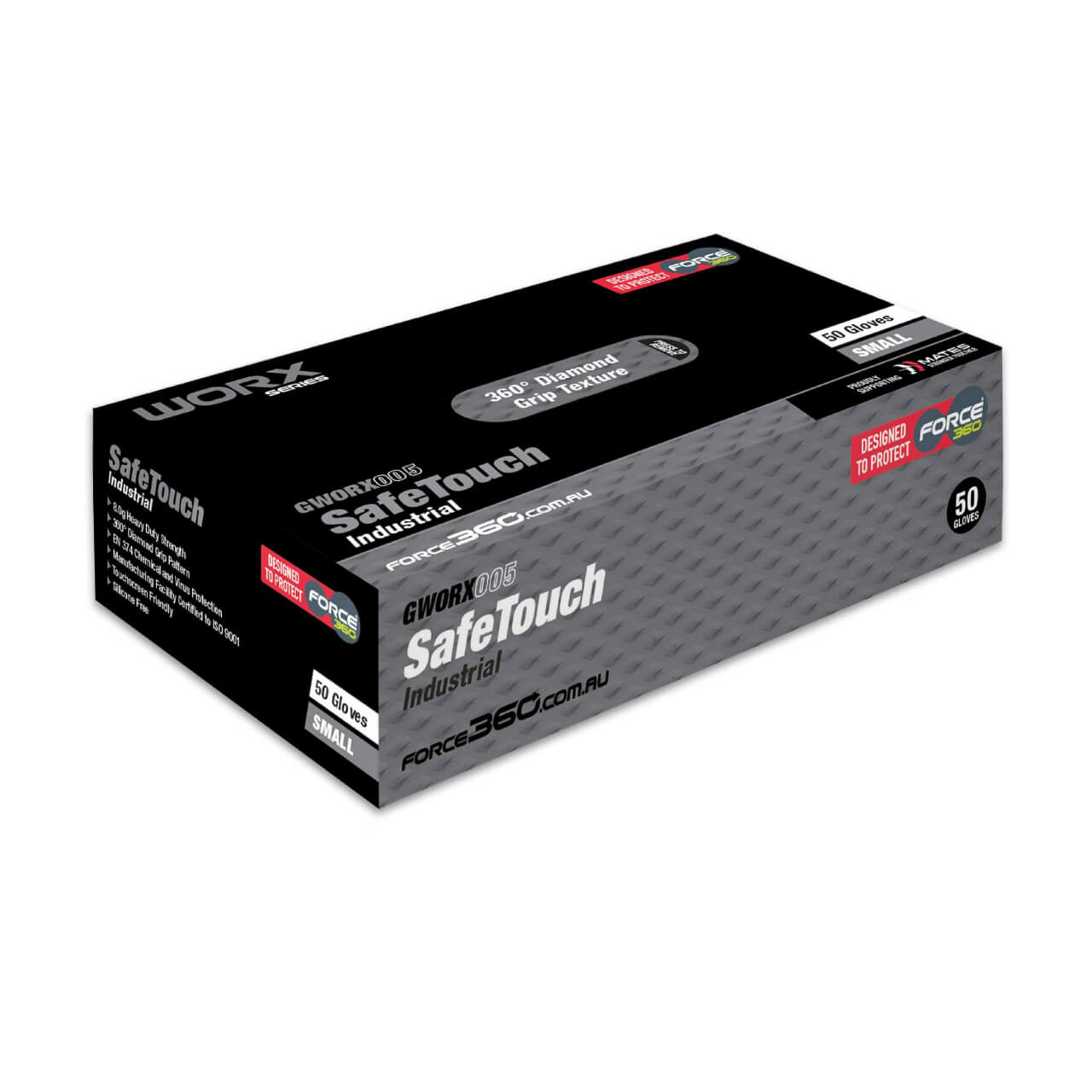 Force360 SafeTouch Industrial Disposable Nitrile Glove 50/box