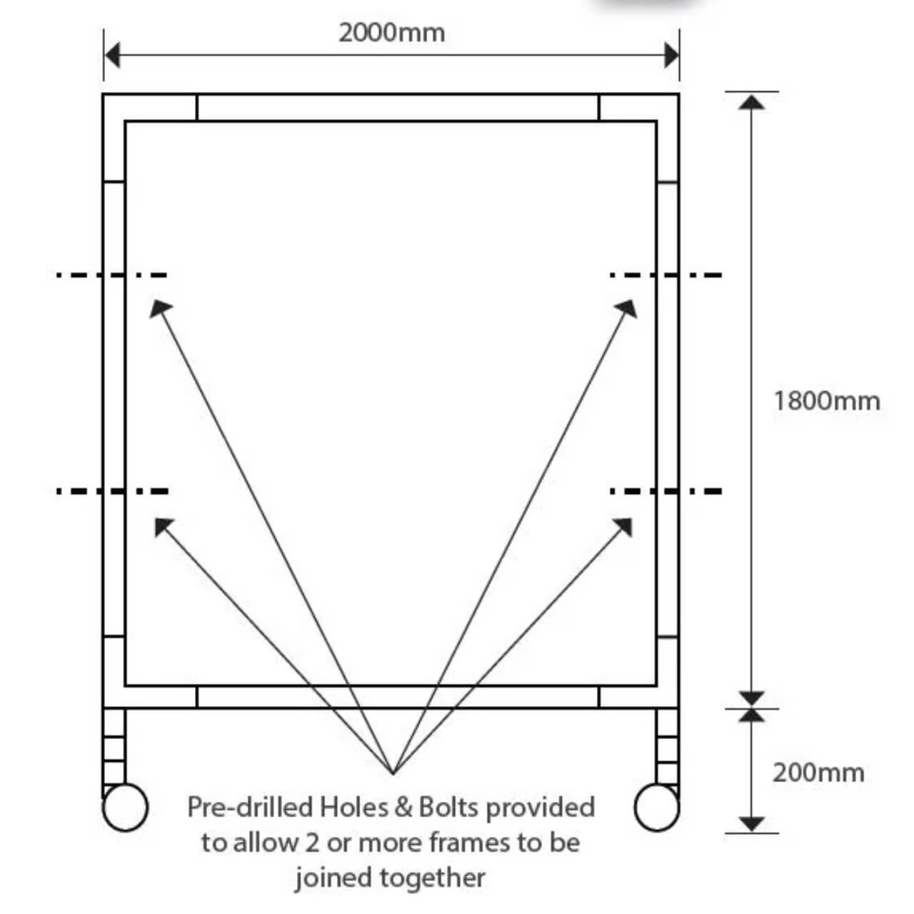 Welding Frame + Curtain Kit H/Duty 1.8x2.0m Green
