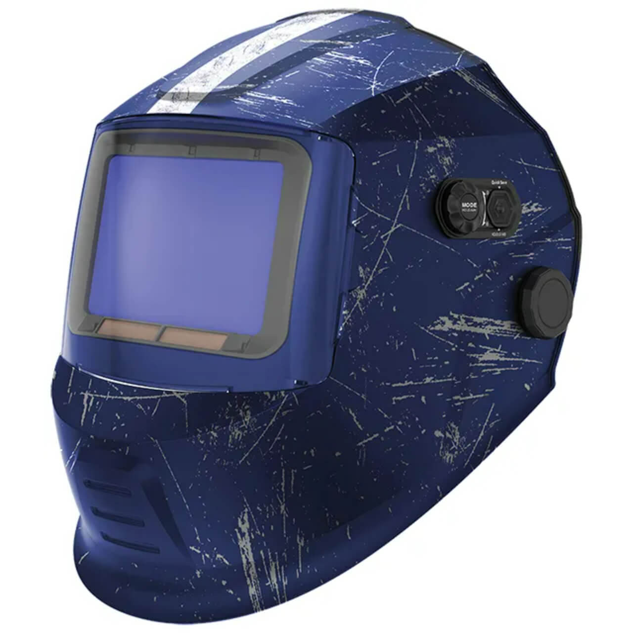 Weldclass Promax 680 Blue Retro Graphic Auto Welding Helmet