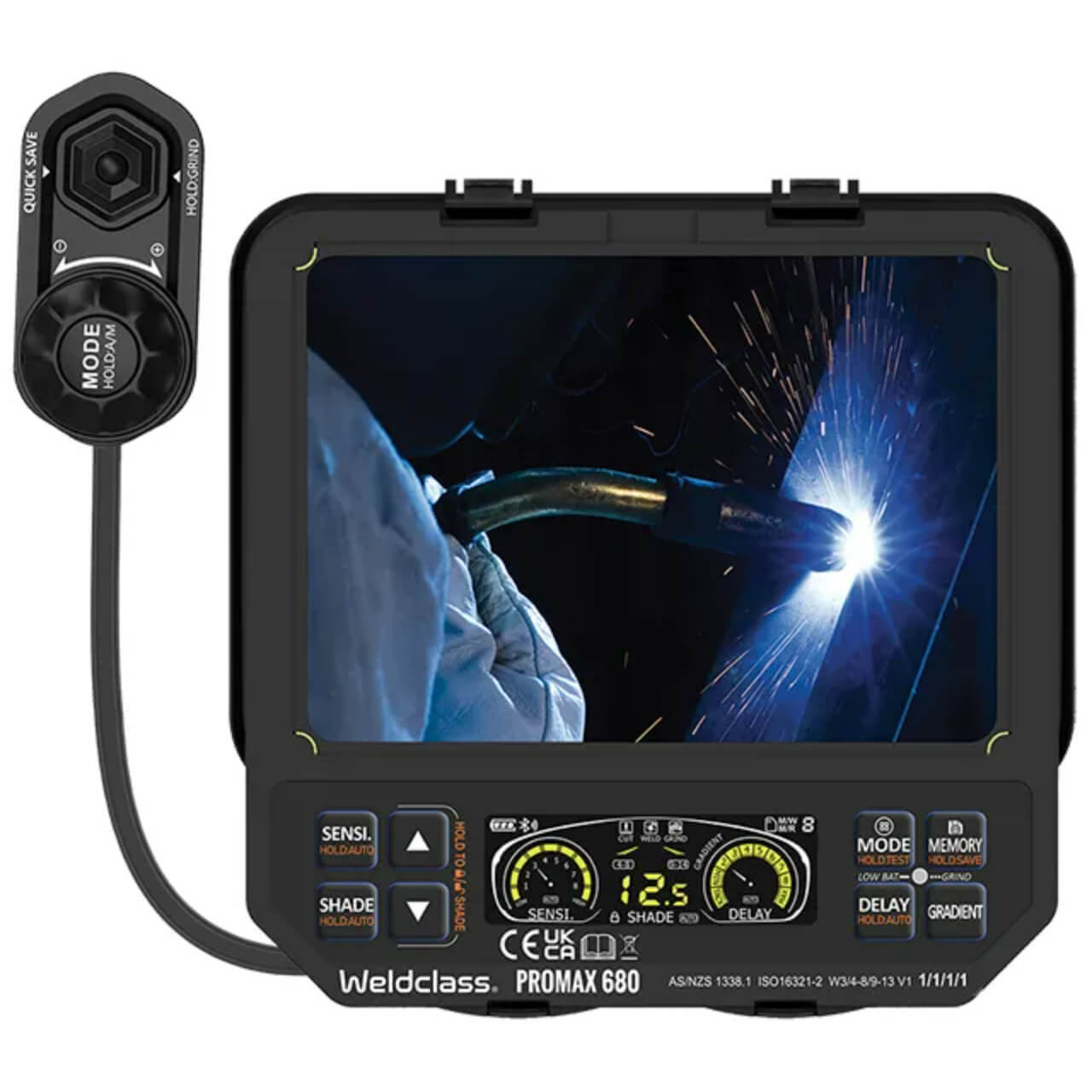 Weldclass Promax 680 Matte Blue Retro Auto Welding Helmet