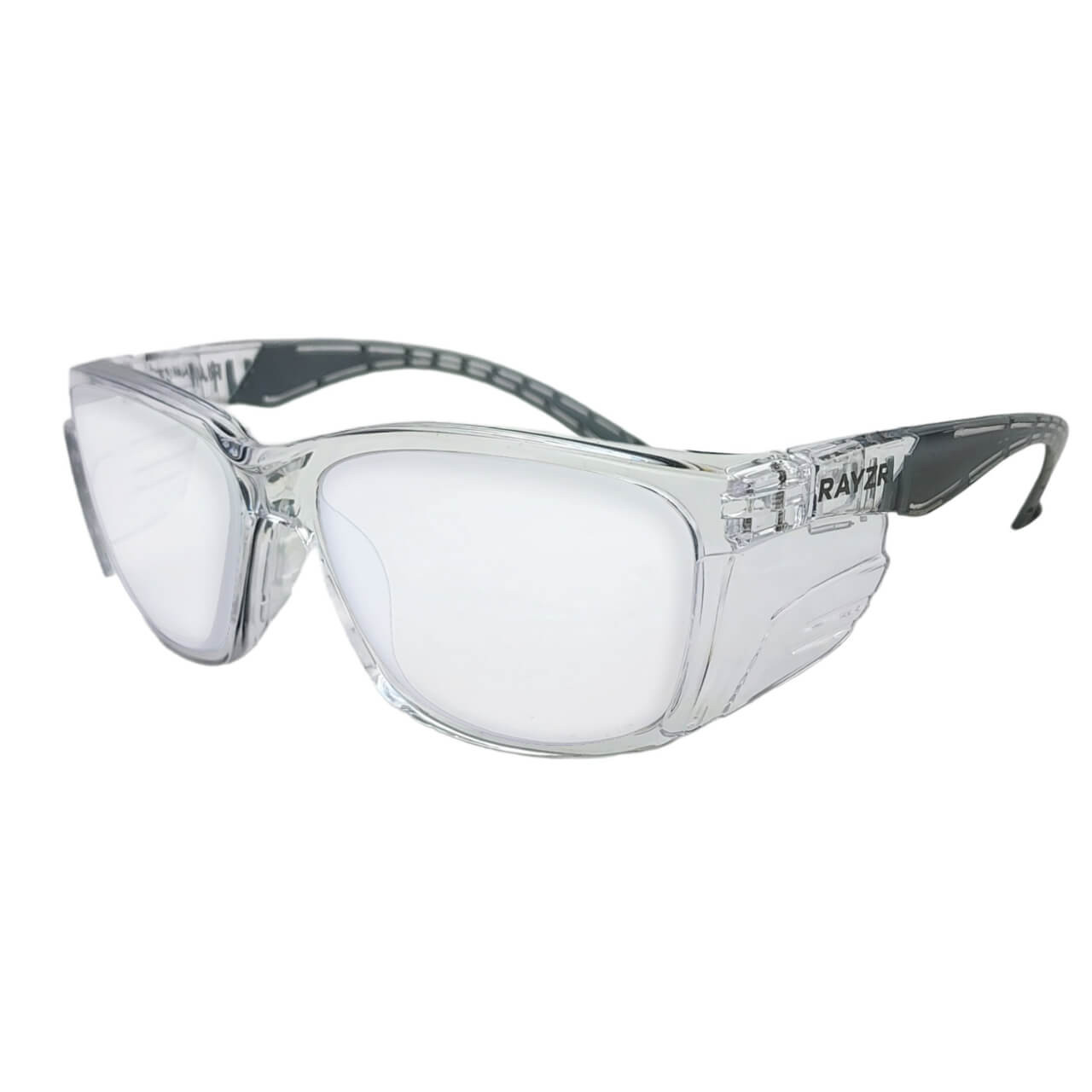 Rayzr Clear Frame Clear Lens Safety Glasses