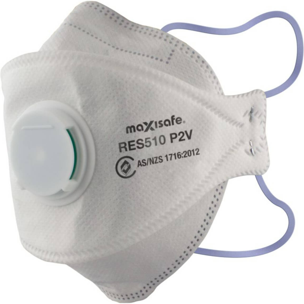 Maxisafe P2V Valved Panel Flat Fold Respirator 20/box