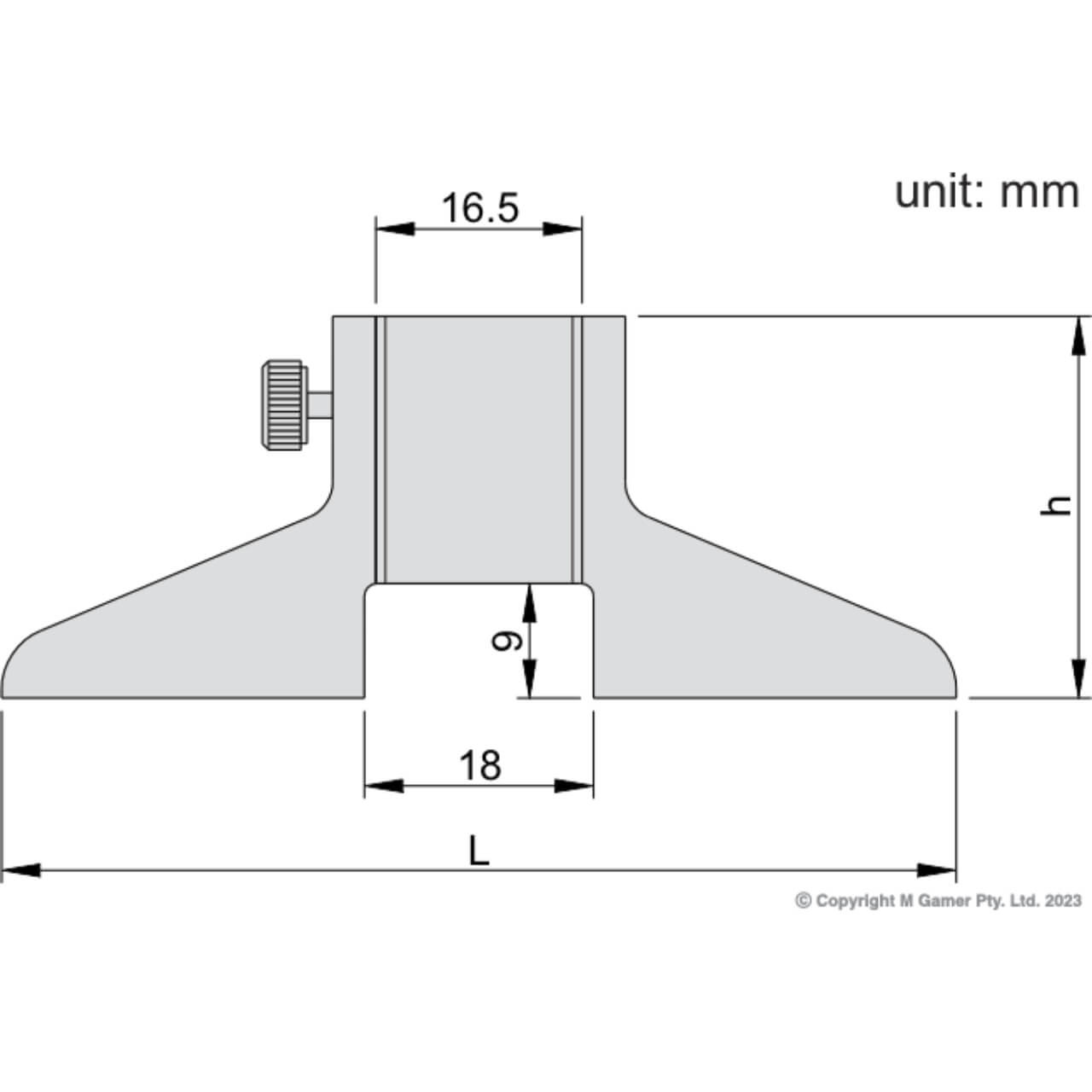 Accud 100mm Depth Caliper Base Attachment