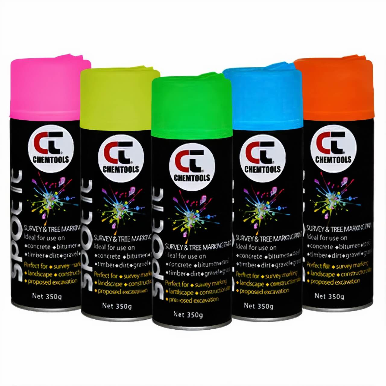 CT Spot it Marking Paint Fluoro Green 350g Aerosol