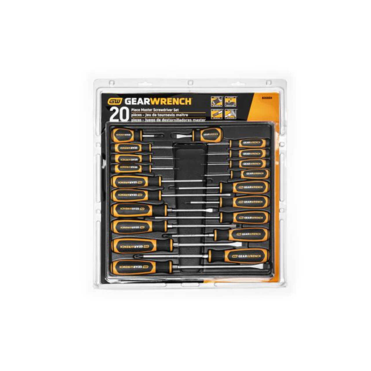 Gearwrench Phillips/Slotted Dual Material Screwdriver Set 20pce