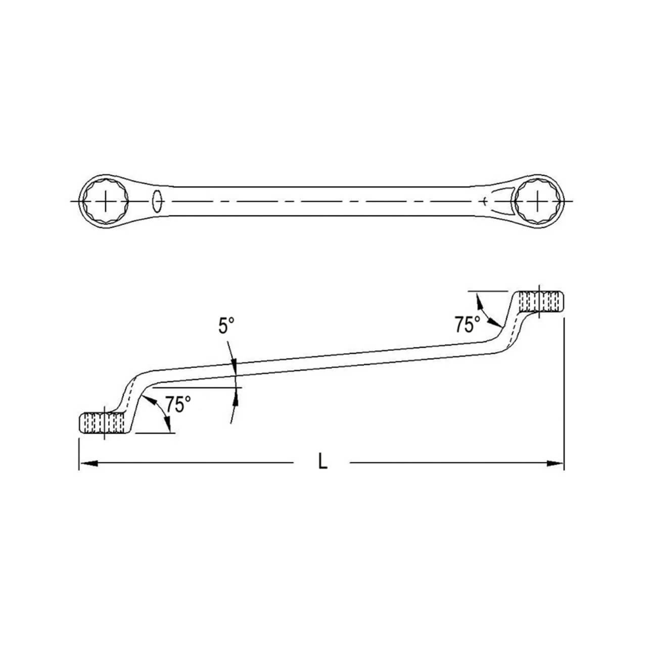 Genius 7/8 x 15/16 Double Ended Offset Ring Spanner Imperial