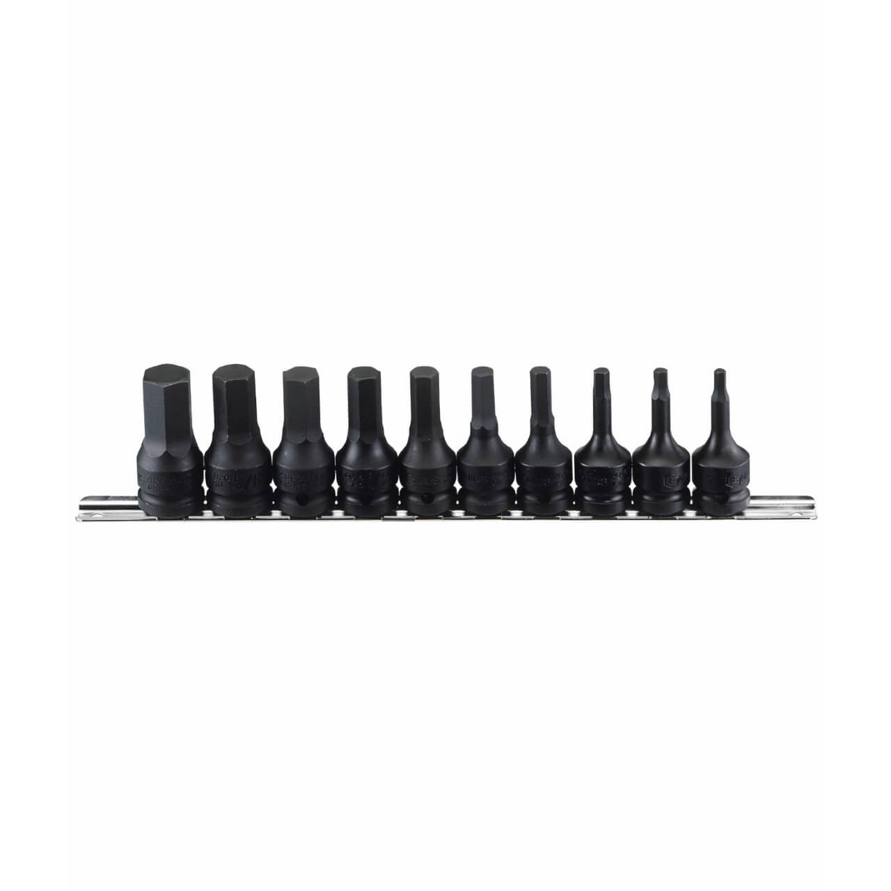 Genius 3/16-3/4 1/2 Dr Inhex Impact Bit Socket Set Imperial 10pce