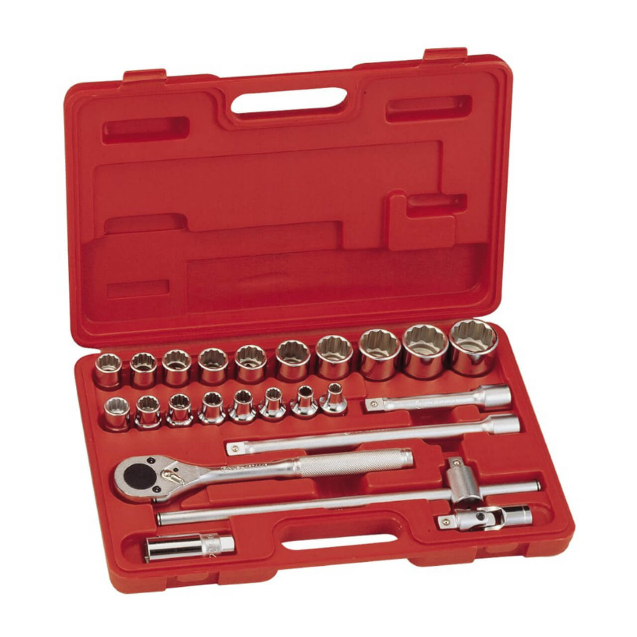 Genius 5/16-1-1/4  1/2 Dr 12pt C/V Std Hand Socket Set Imperial 24pce