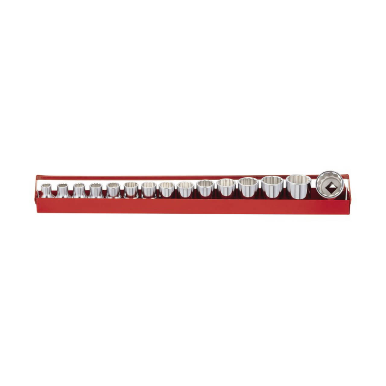 Genius 3/8-1-1/4 1/2 Dr 12pt C/V Std Hand Socket Set Imperial 14pce