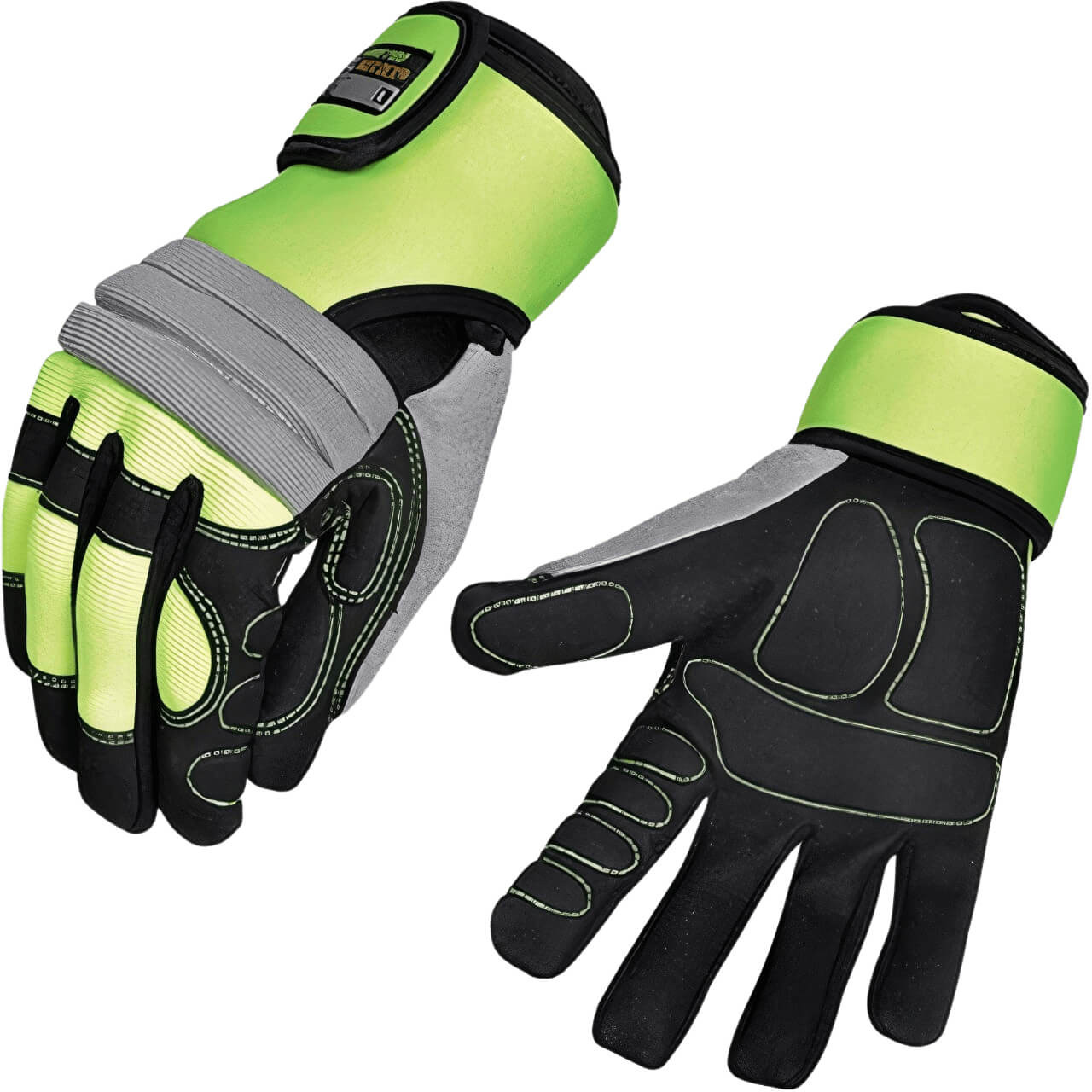 Mec Dex Vibe-Pro Hi-Vis Anti-Vibration Gloves Full Index Finger