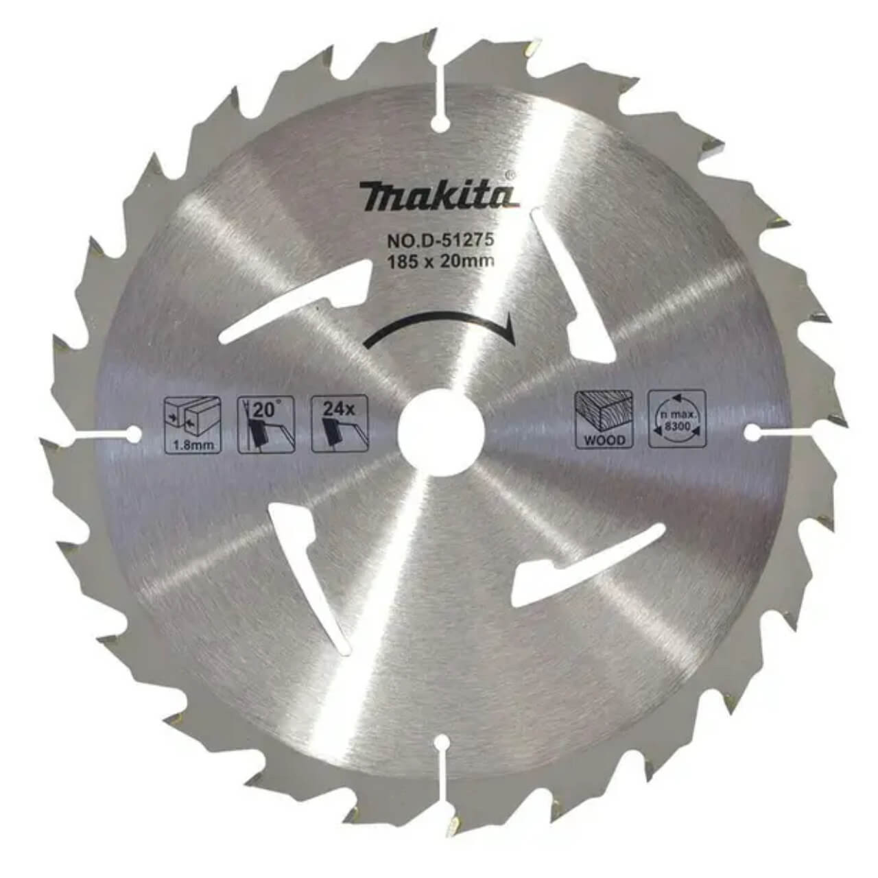 Makita 185 X 20mm 24t Tct Saw Blade