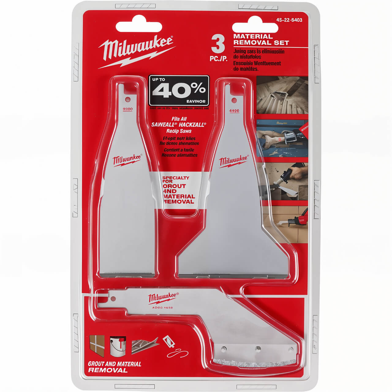 Milwaukee Material Removal Blade Set 3pce