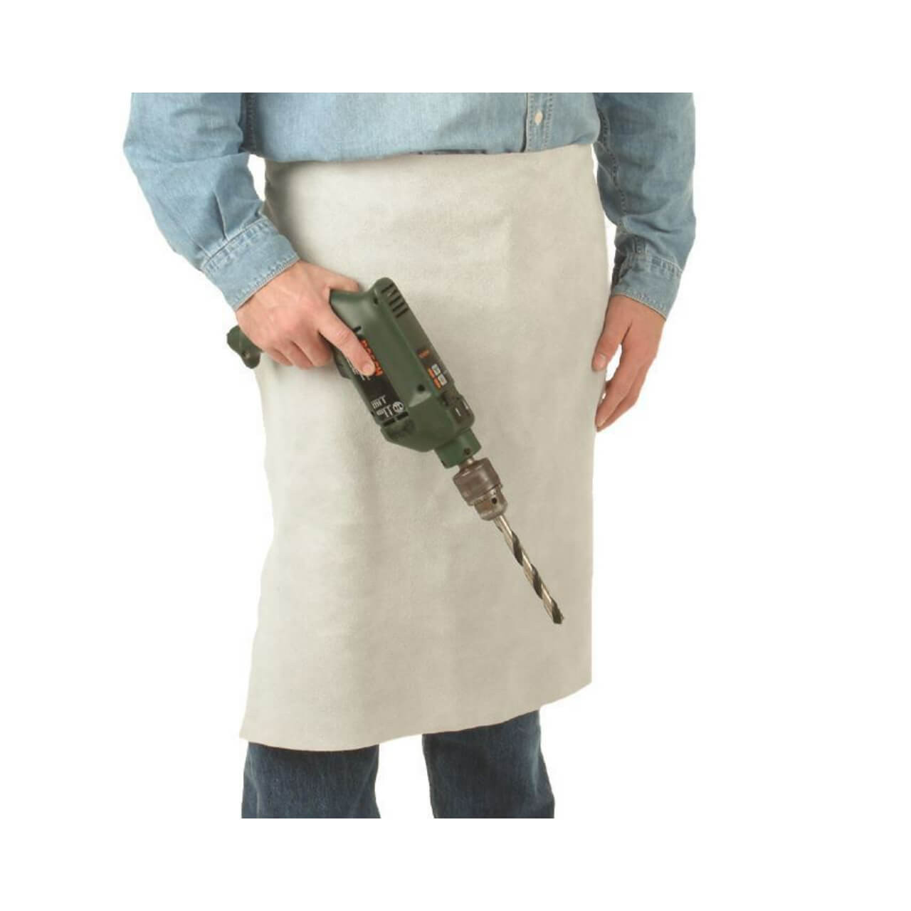 Chrome Leather Apron 600x600mm Waist Style