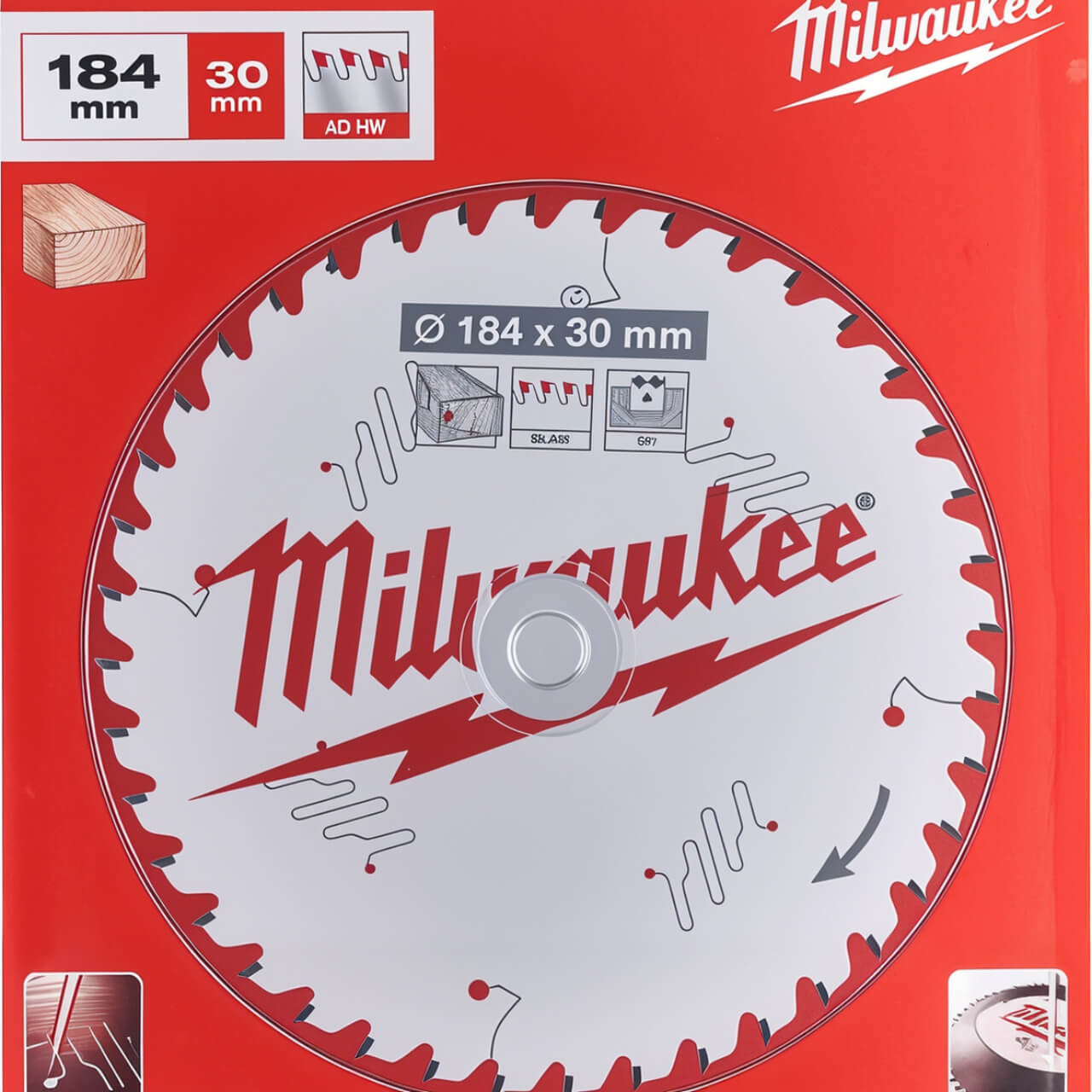 Milwaukee 184mm 40T Fine Finish Circular Saw Blade With 30mm Arbor