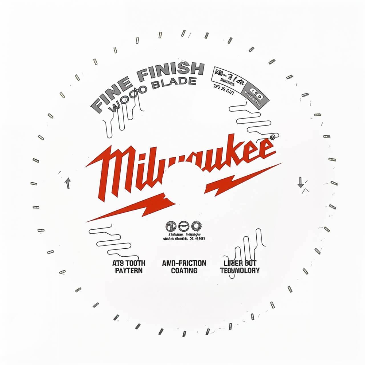 Milwaukee 210mm (8 1/4”) Fine Finish 40T Circular Saw Blade