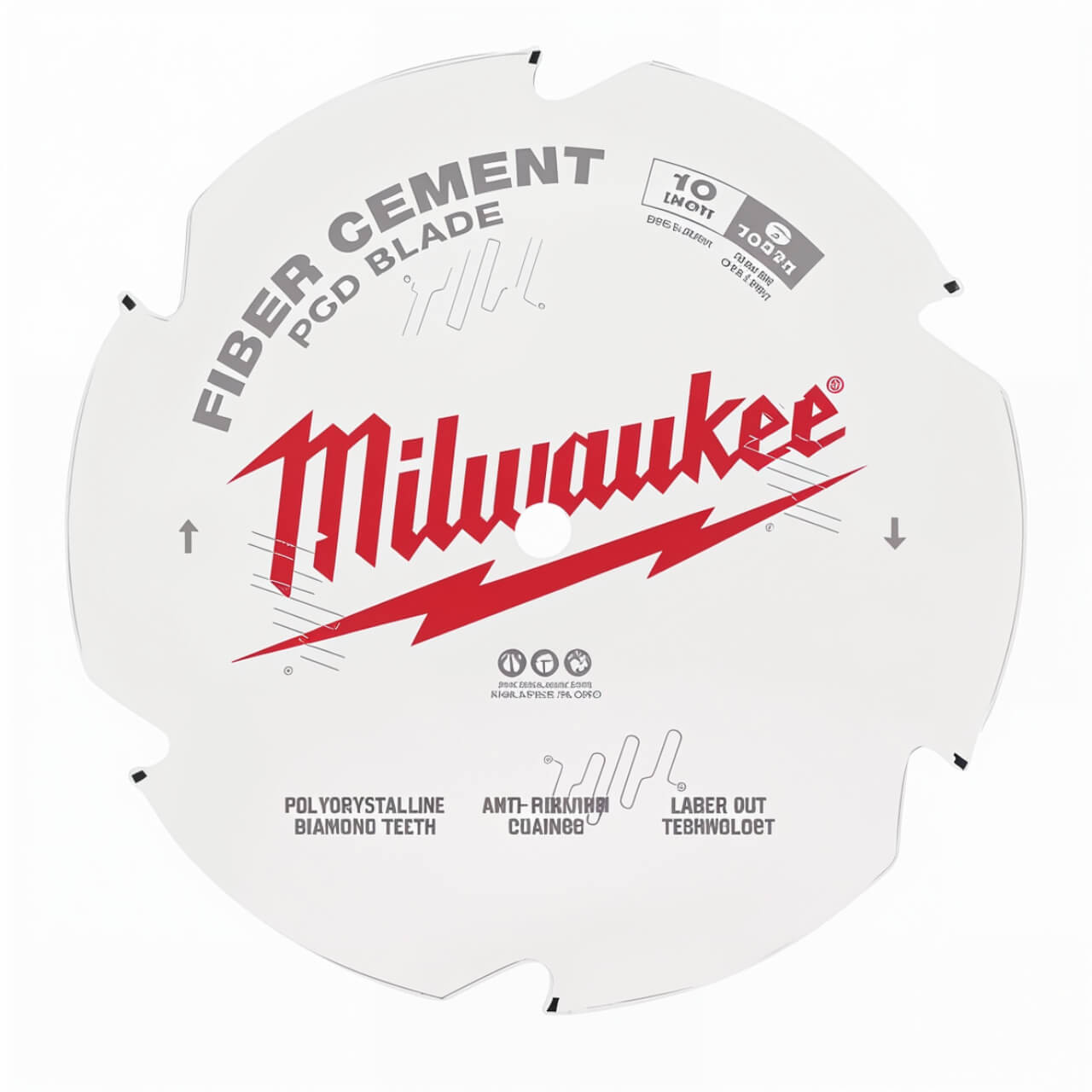 Milwaukee 254mm (10”) Fibre Cement / PCD 8T Circular Saw Blade